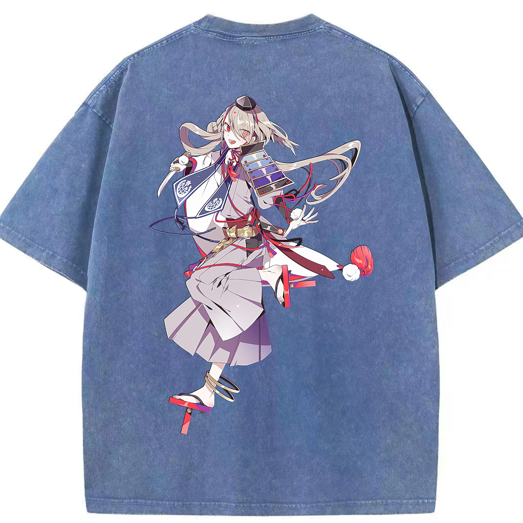 （画像用） 刀剣乱舞 Touken Ranbu 綿100% ヴィンテージ風 半袖Tシャツ（背面プリント）