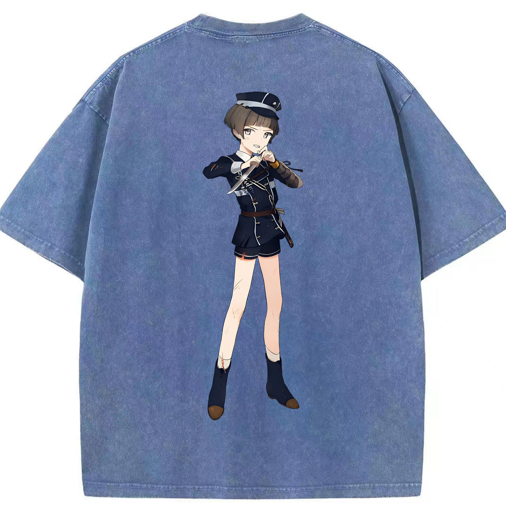 （画像用） 刀剣乱舞 Touken Ranbu 綿100% ヴィンテージ風 半袖Tシャツ（背面プリント）