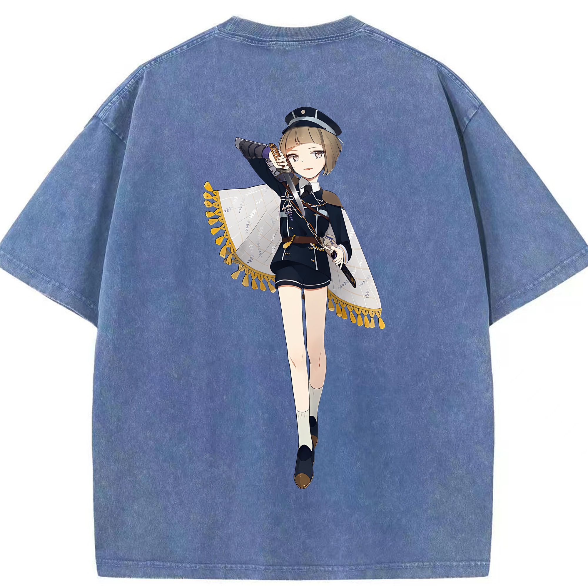 （画像用） 刀剣乱舞 Touken Ranbu 綿100% ヴィンテージ風 半袖Tシャツ（背面プリント）