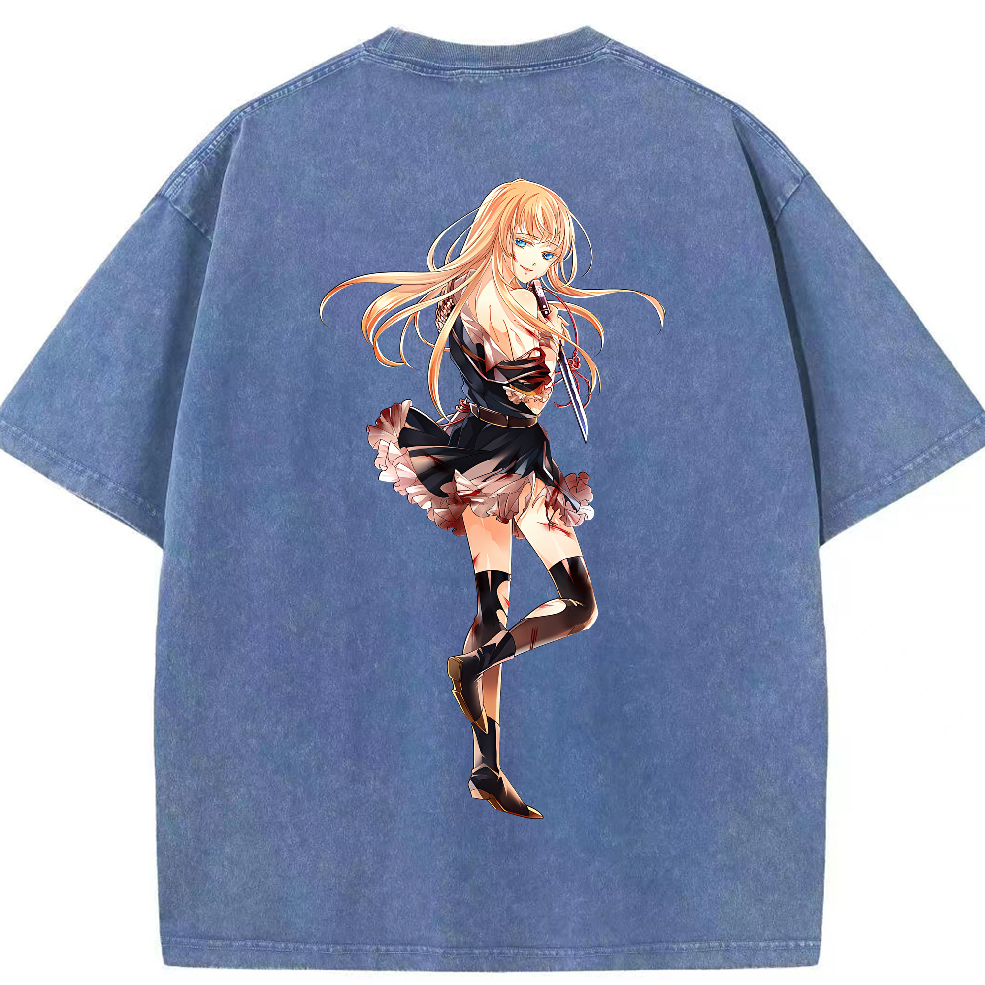 （画像用） 刀剣乱舞 Touken Ranbu 綿100% ヴィンテージ風 半袖Tシャツ（背面プリント）