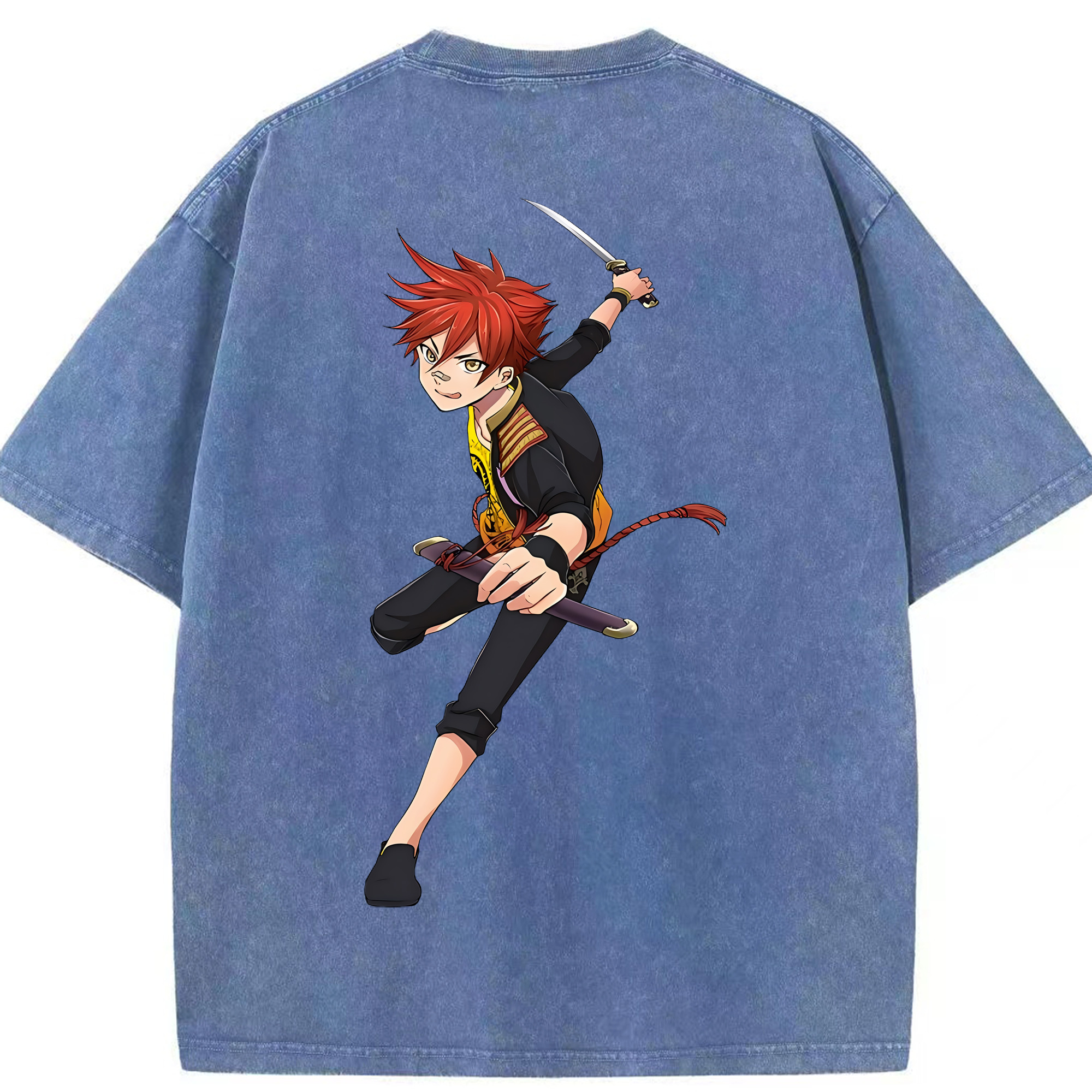 （画像用） 刀剣乱舞 Touken Ranbu 綿100% ヴィンテージ風 半袖Tシャツ（背面プリント）