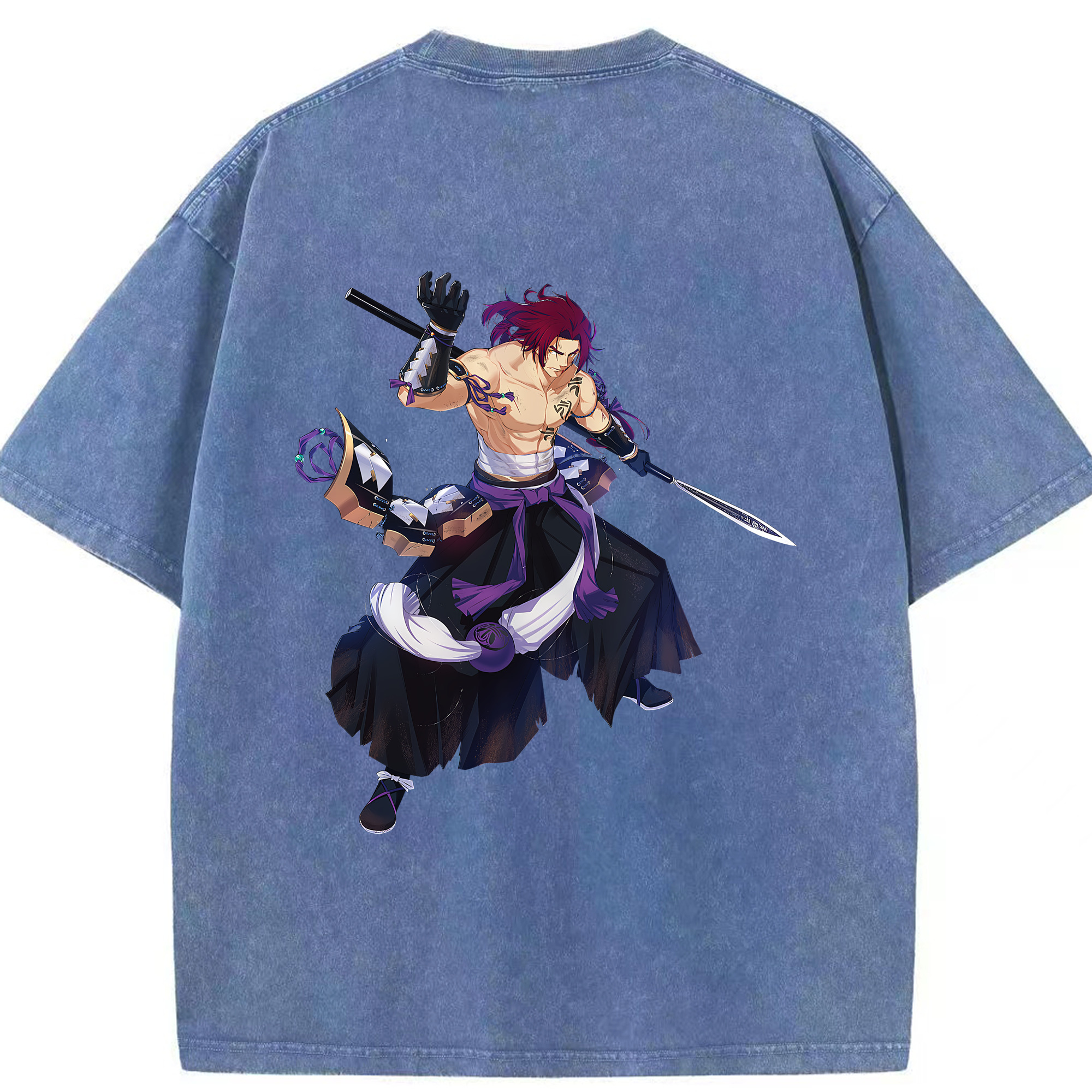 （画像用） 刀剣乱舞 Touken Ranbu 綿100% ヴィンテージ風 半袖Tシャツ（背面プリント）