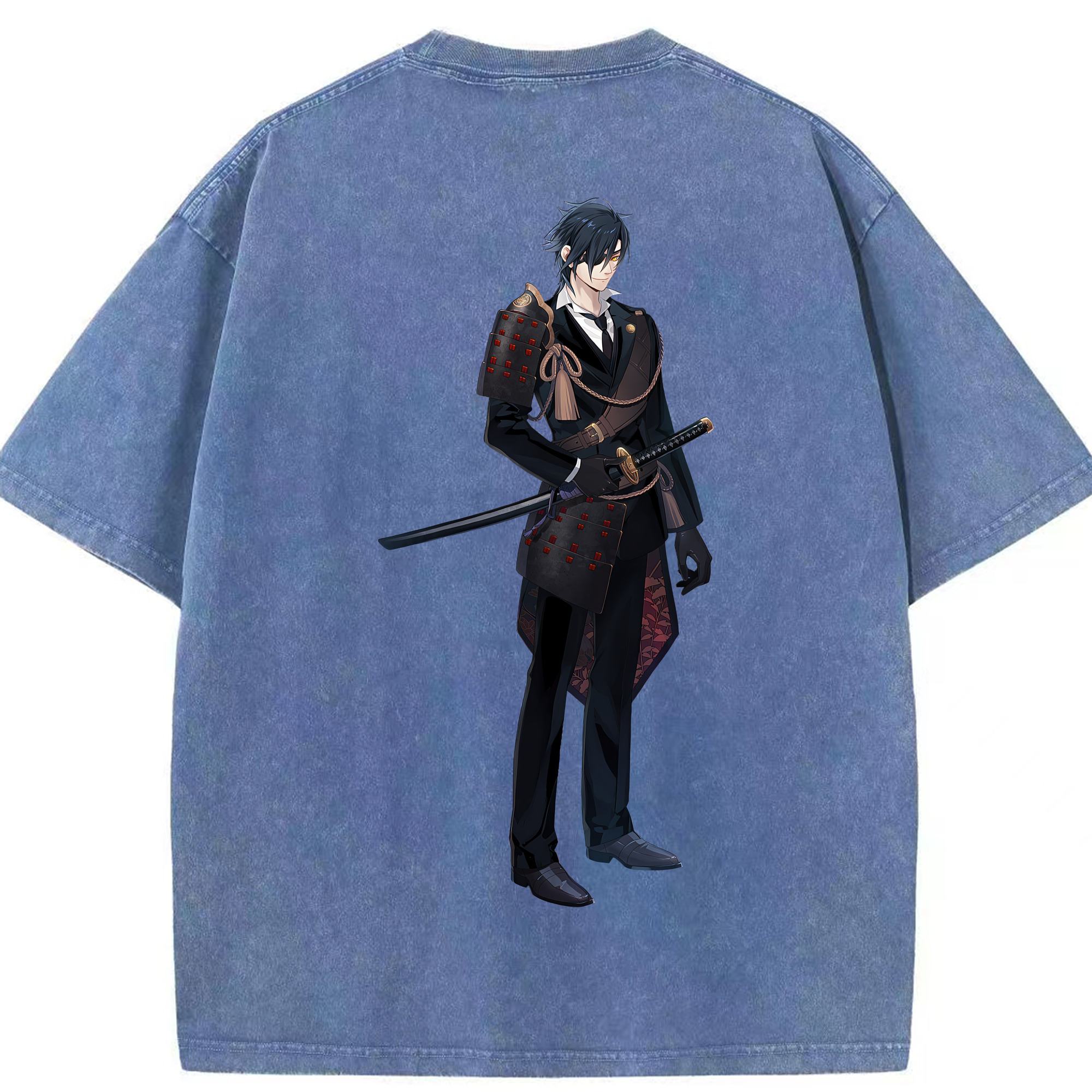 （画像用） 刀剣乱舞 Touken Ranbu 綿100% ヴィンテージ風 半袖Tシャツ（背面プリント）