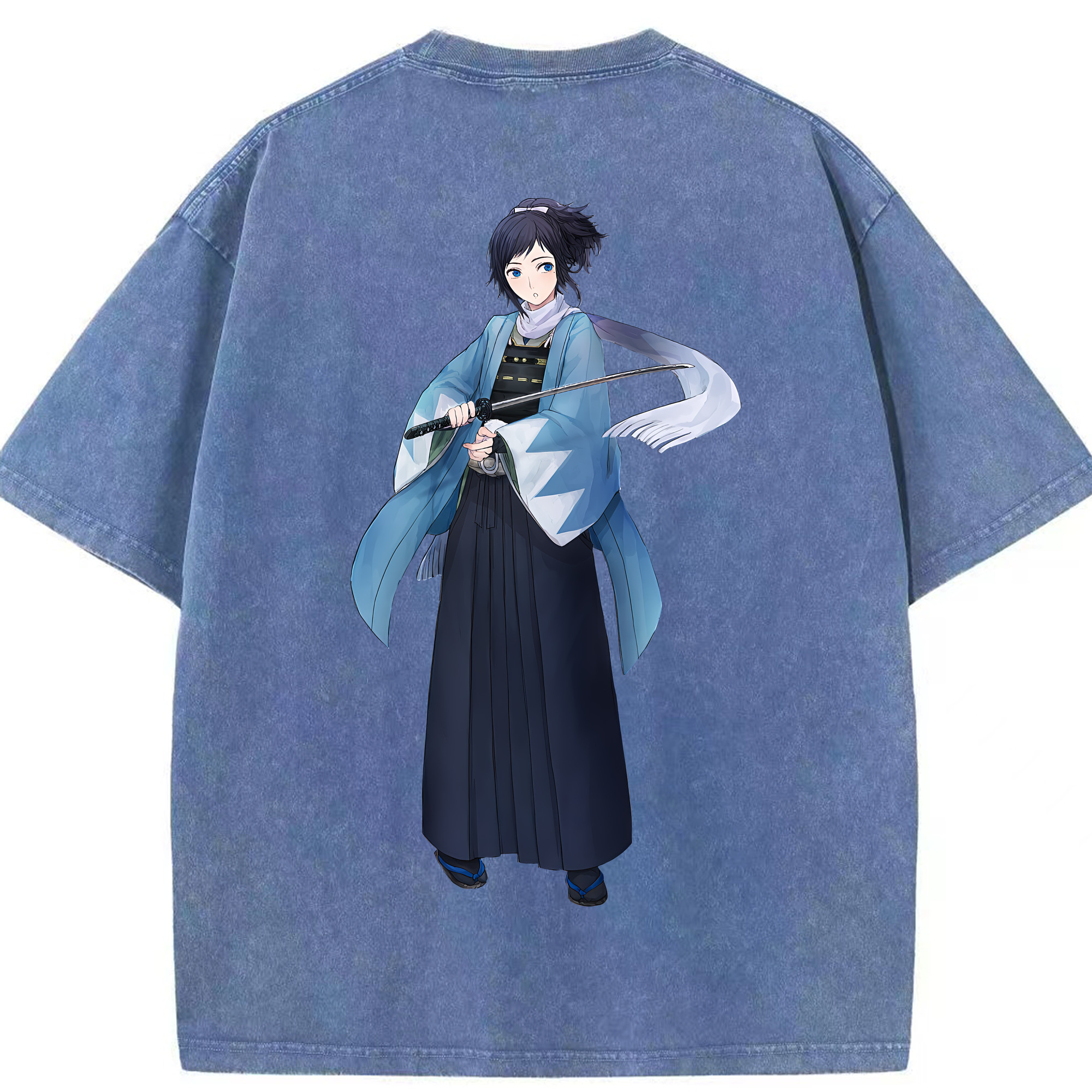 （画像用） 刀剣乱舞 Touken Ranbu 綿100% ヴィンテージ風 半袖Tシャツ（背面プリント）