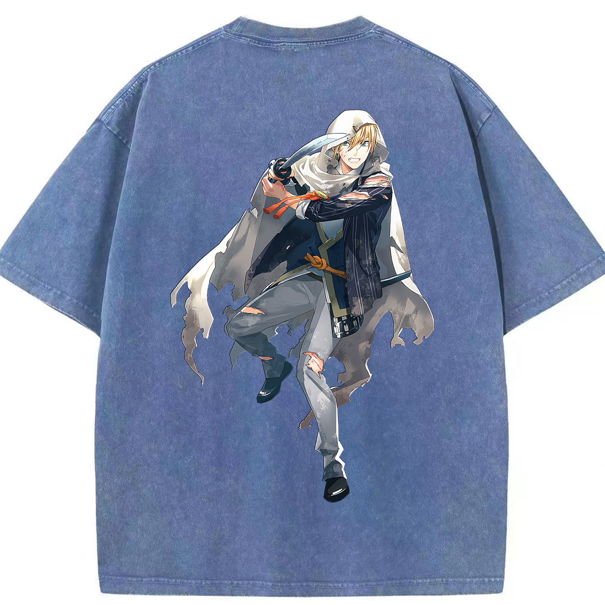 （画像用） 刀剣乱舞 Touken Ranbu 綿100% ヴィンテージ風 半袖Tシャツ（背面プリント）