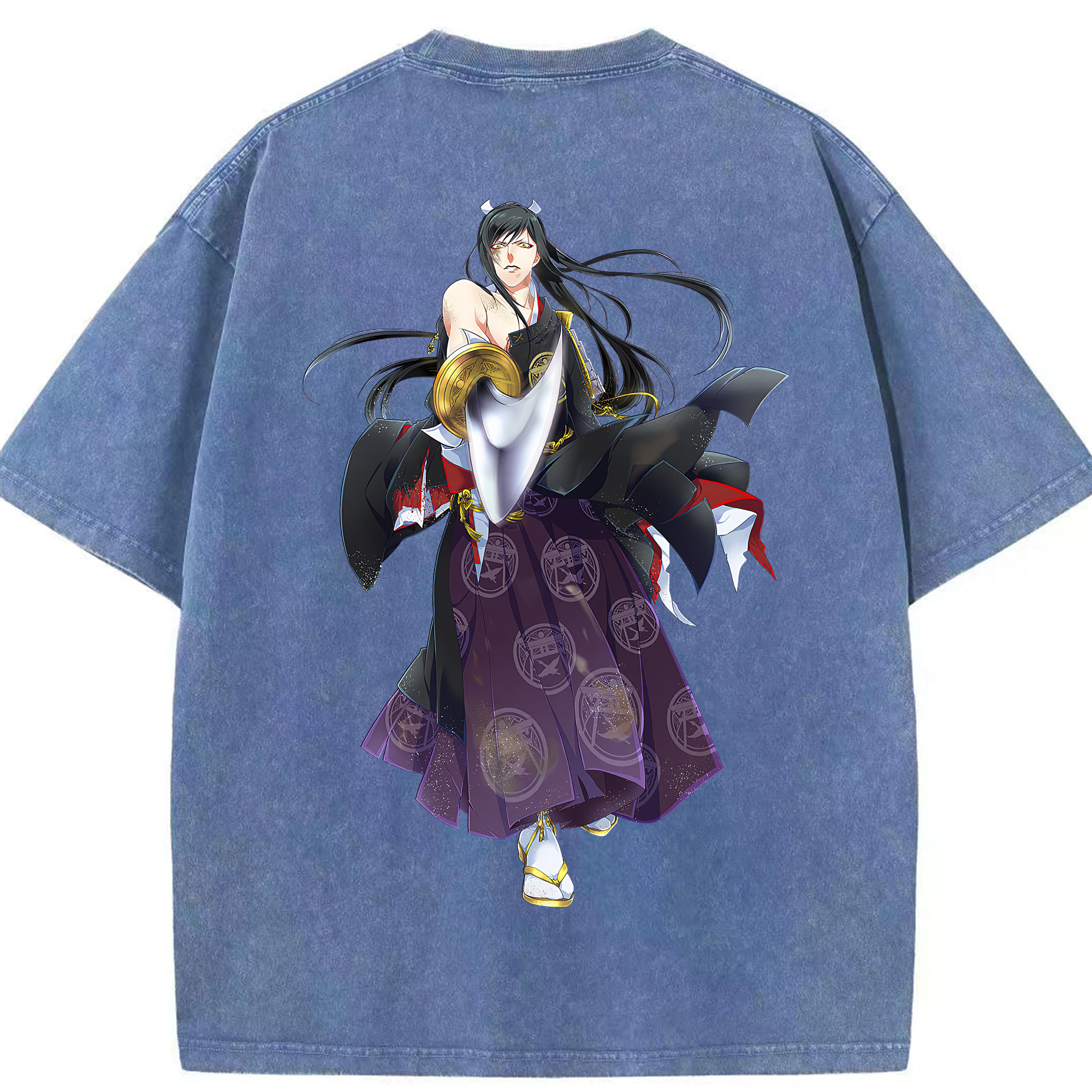 （画像用） 刀剣乱舞 Touken Ranbu 綿100% ヴィンテージ風 半袖Tシャツ（背面プリント）