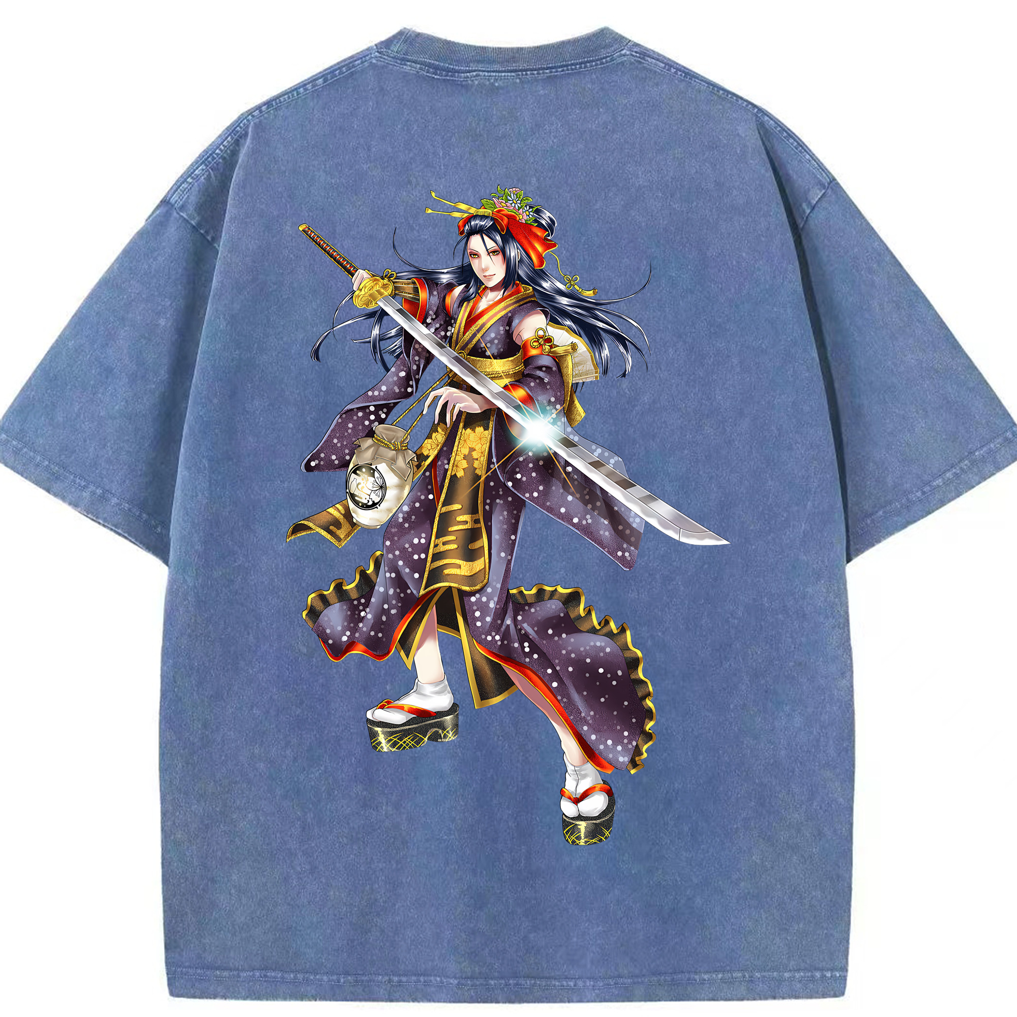 （画像用） 刀剣乱舞 Touken Ranbu 綿100% ヴィンテージ風 半袖Tシャツ（背面プリント）