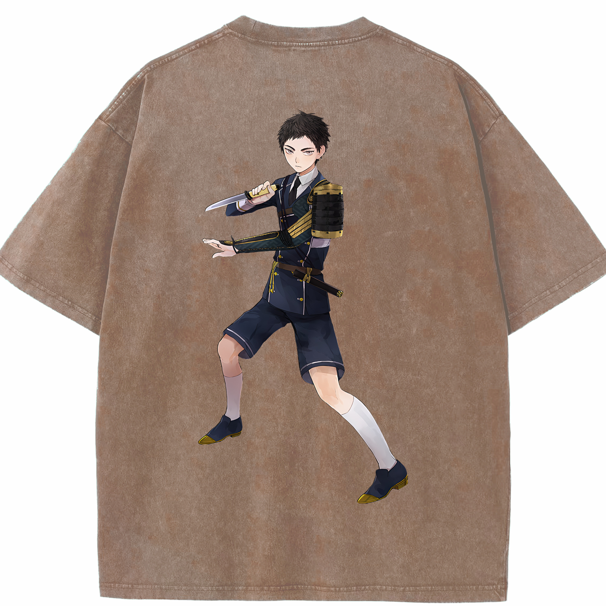 （画像用） 刀剣乱舞 Touken Ranbu 綿100% ヴィンテージ風 半袖Tシャツ（背面プリント）