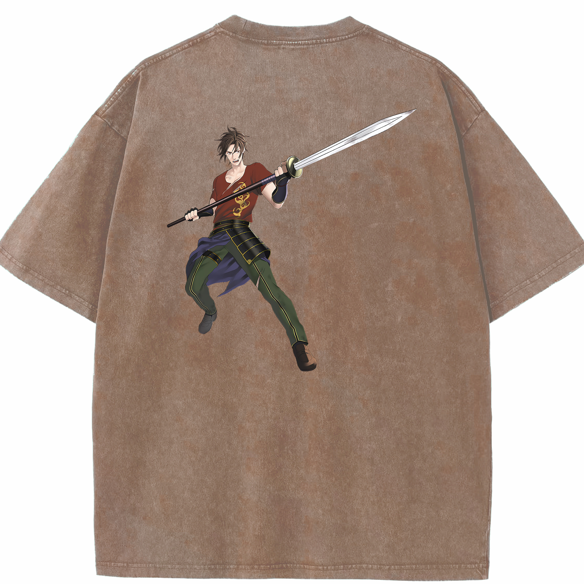 （画像用） 刀剣乱舞 Touken Ranbu 綿100% ヴィンテージ風 半袖Tシャツ（背面プリント）