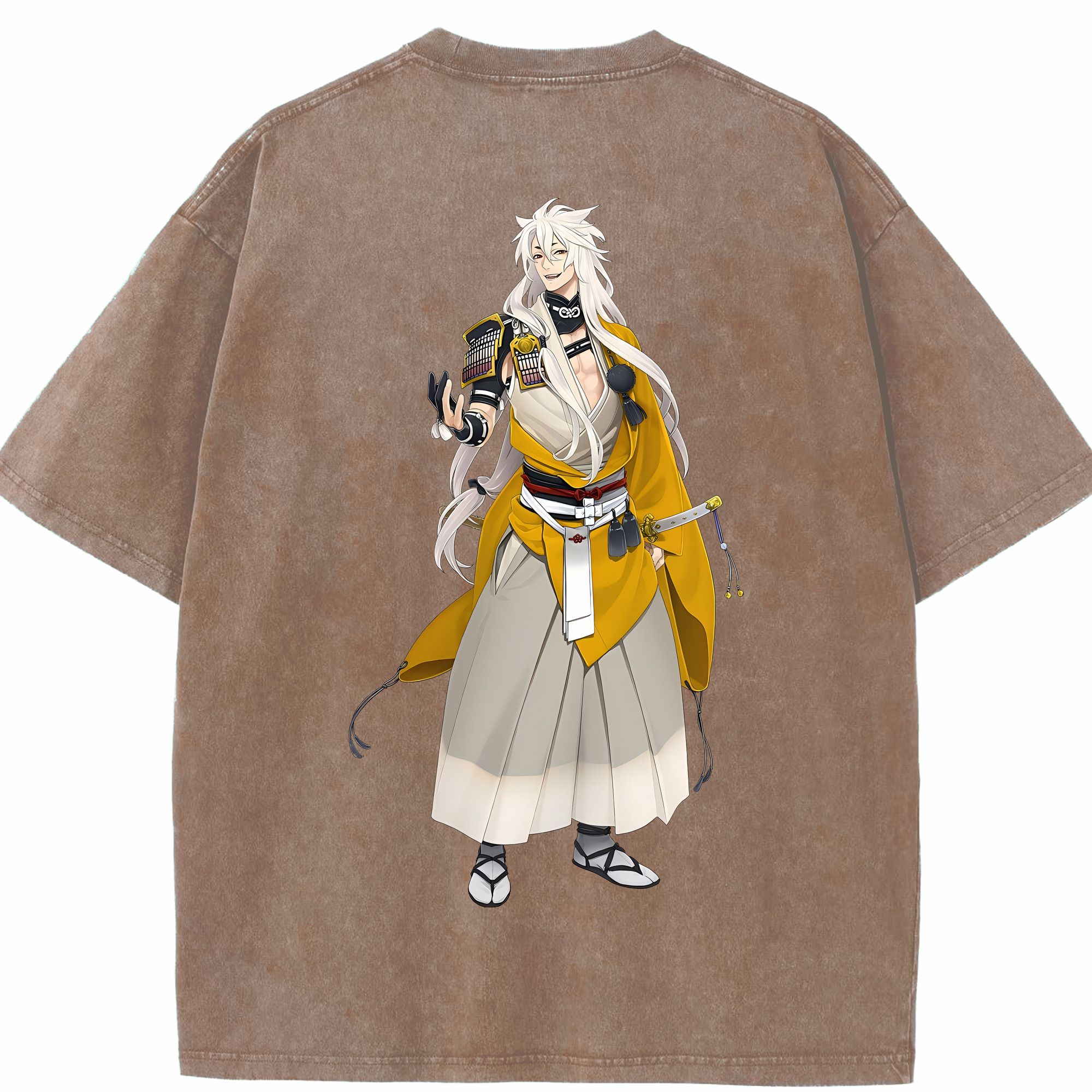 （画像用） 刀剣乱舞 Touken Ranbu 綿100% ヴィンテージ風 半袖Tシャツ（背面プリント）
