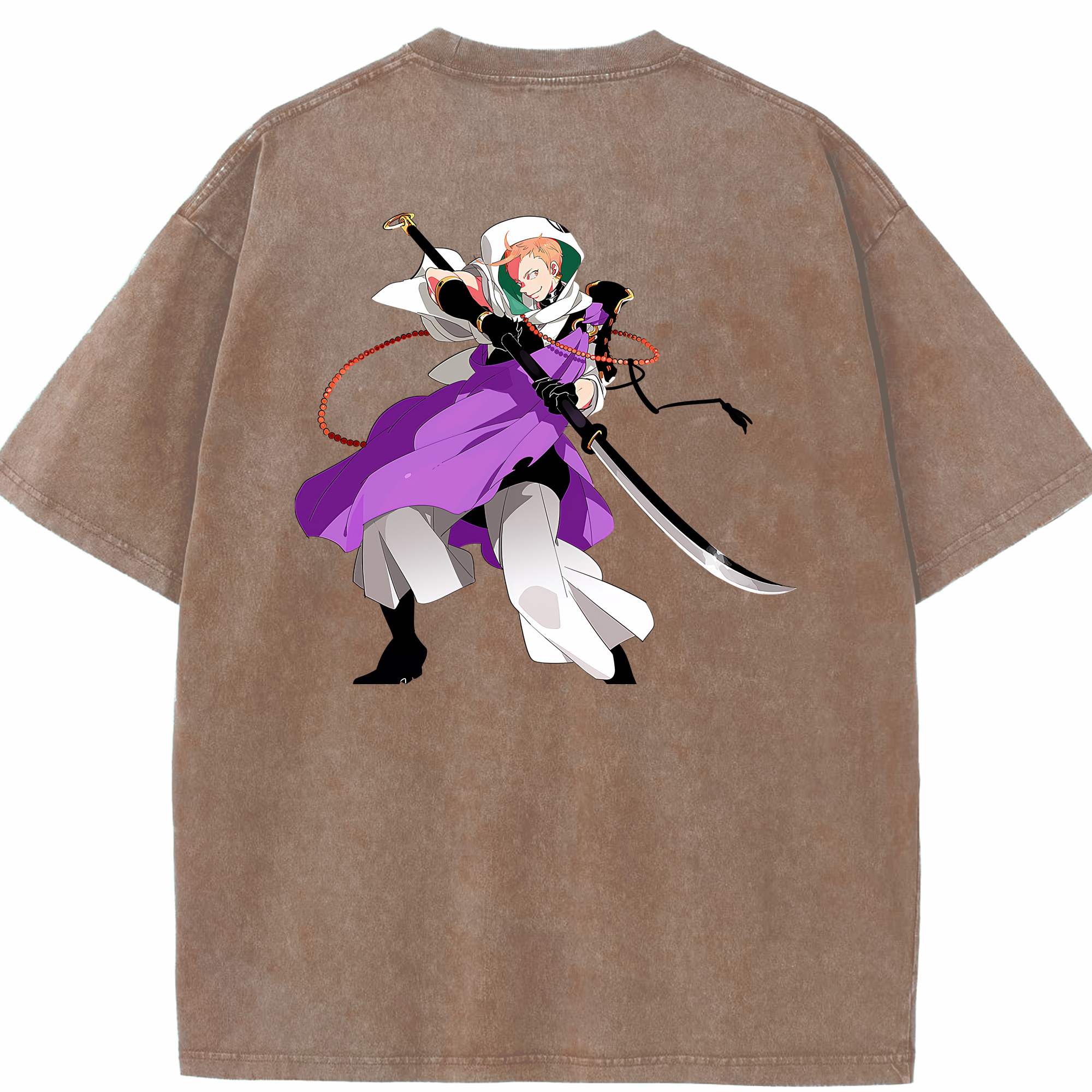 （画像用） 刀剣乱舞 Touken Ranbu 綿100% ヴィンテージ風 半袖Tシャツ（背面プリント）