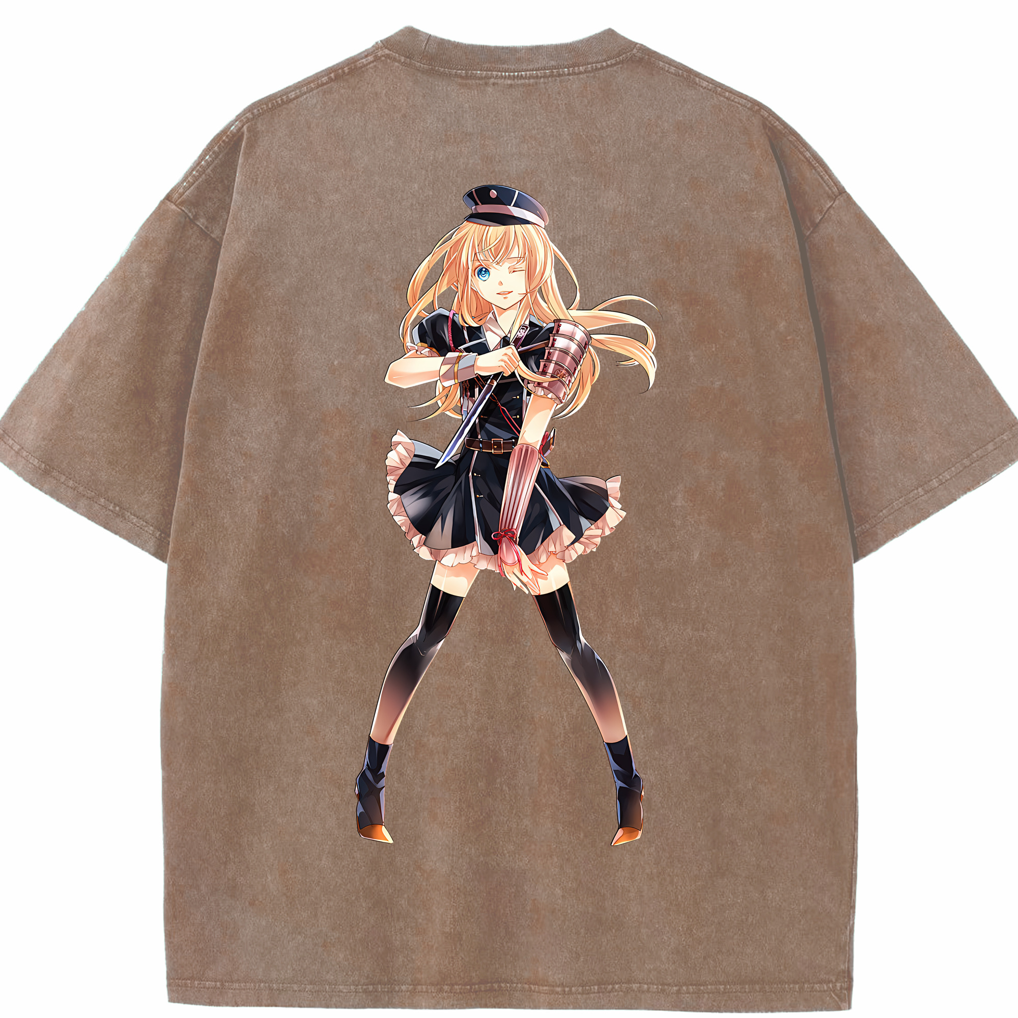 （画像用） 刀剣乱舞 Touken Ranbu 綿100% ヴィンテージ風 半袖Tシャツ（背面プリント）