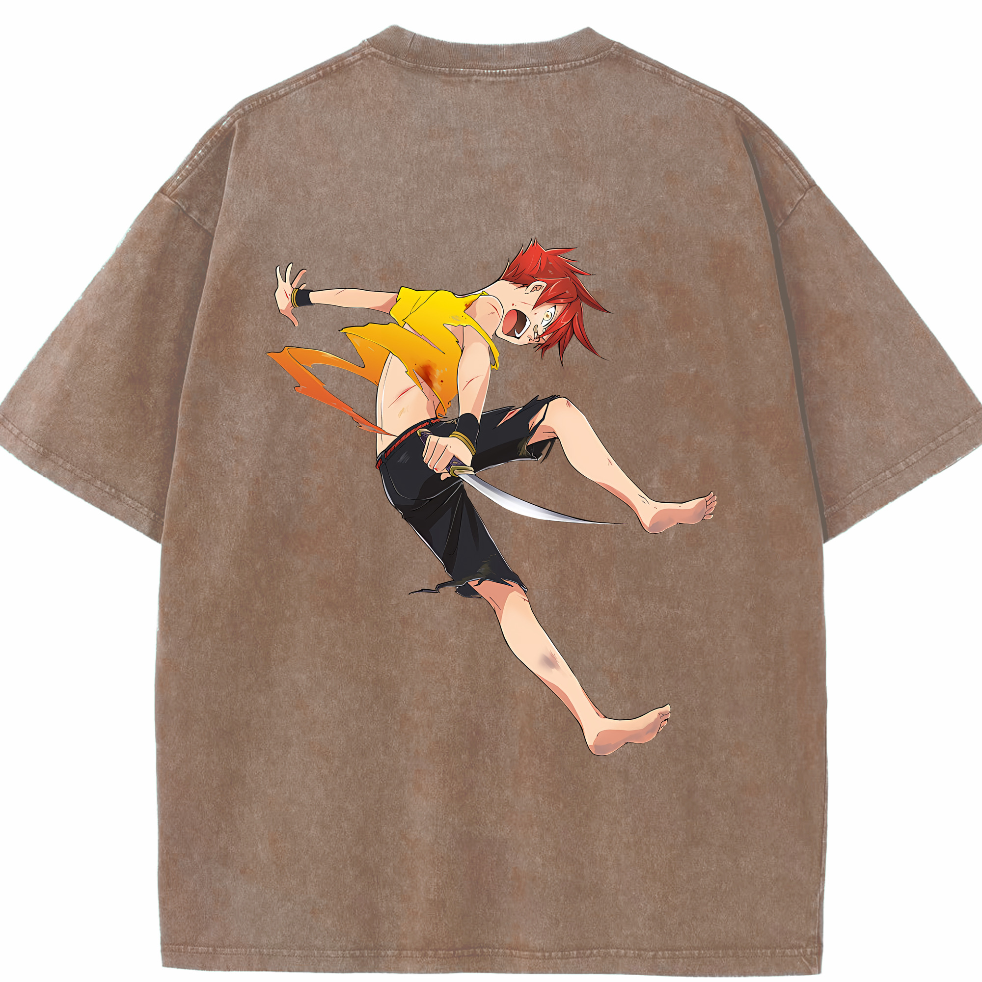 （画像用） 刀剣乱舞 Touken Ranbu 綿100% ヴィンテージ風 半袖Tシャツ（背面プリント）