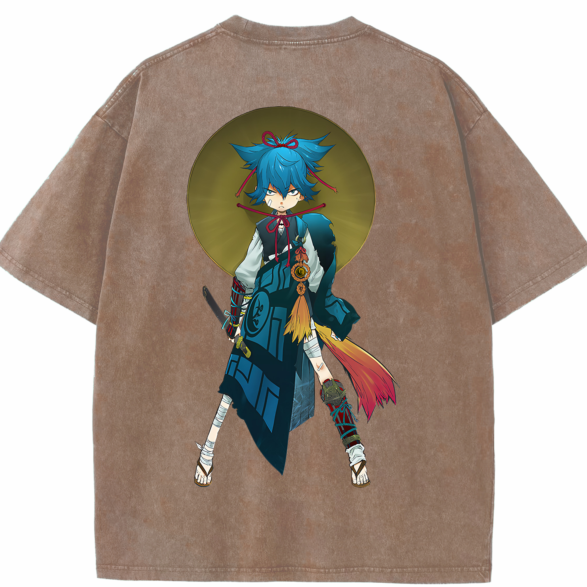 （画像用） 刀剣乱舞 Touken Ranbu 綿100% ヴィンテージ風 半袖Tシャツ（背面プリント）