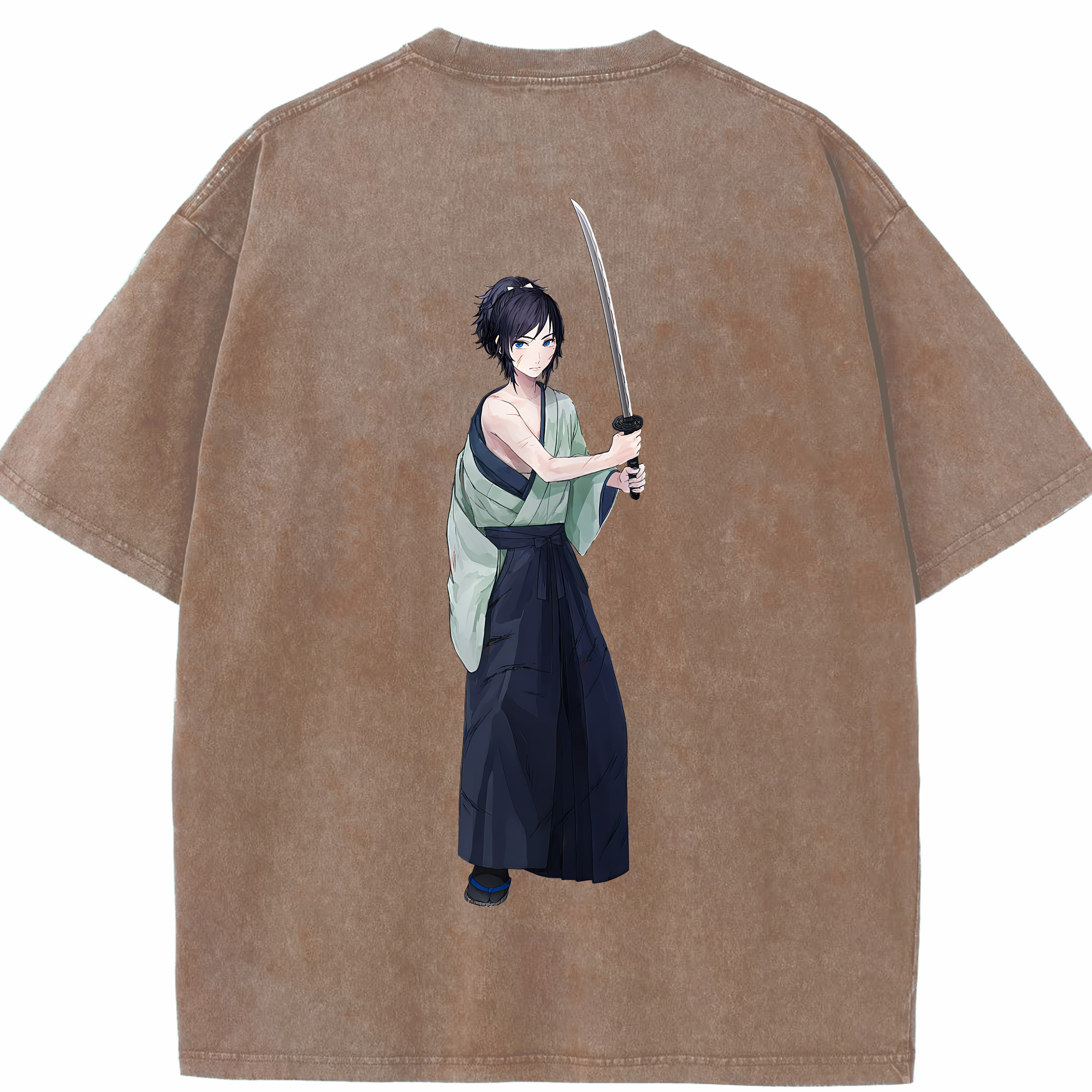 （画像用） 刀剣乱舞 Touken Ranbu 綿100% ヴィンテージ風 半袖Tシャツ（背面プリント）