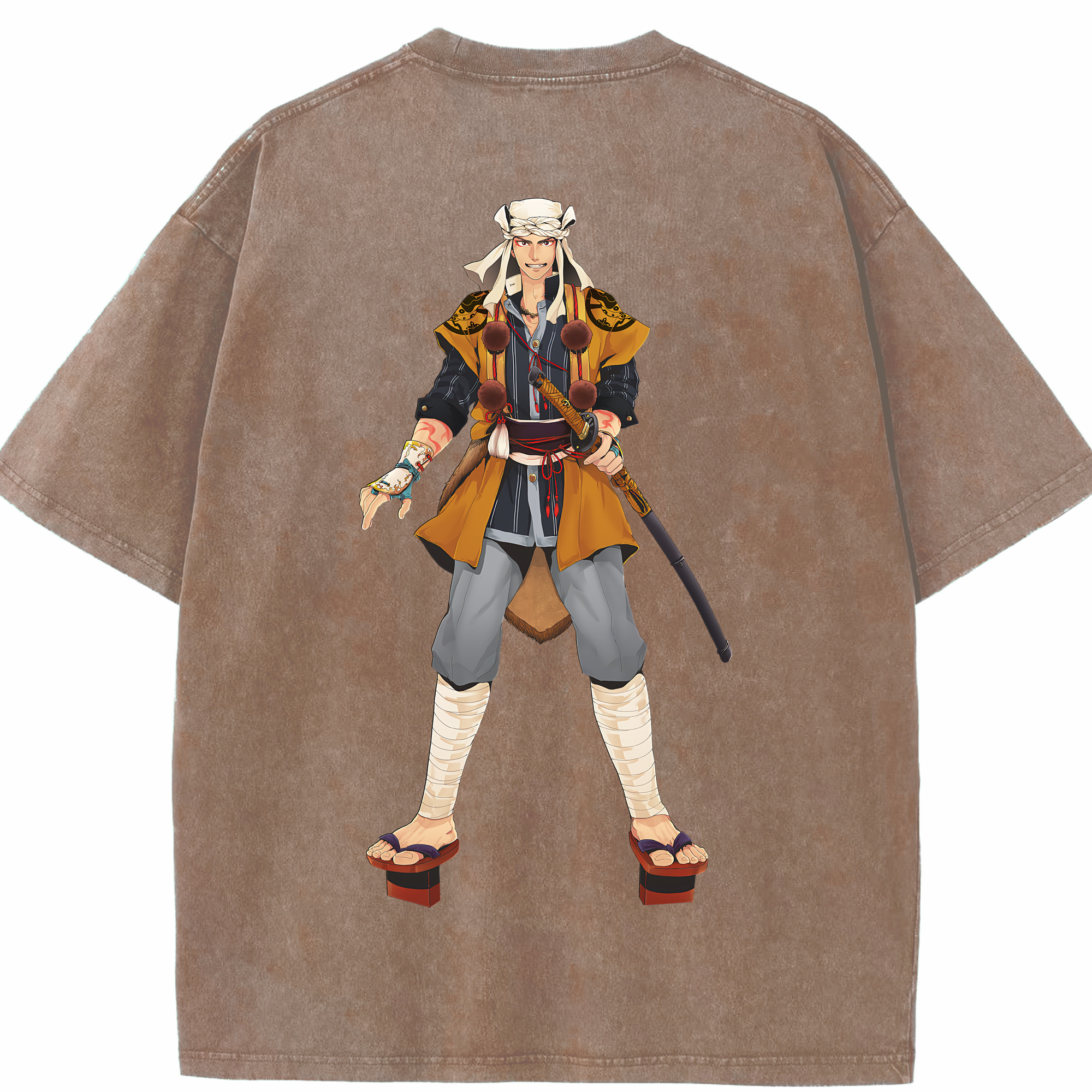 （画像用） 刀剣乱舞 Touken Ranbu 綿100% ヴィンテージ風 半袖Tシャツ（背面プリント）