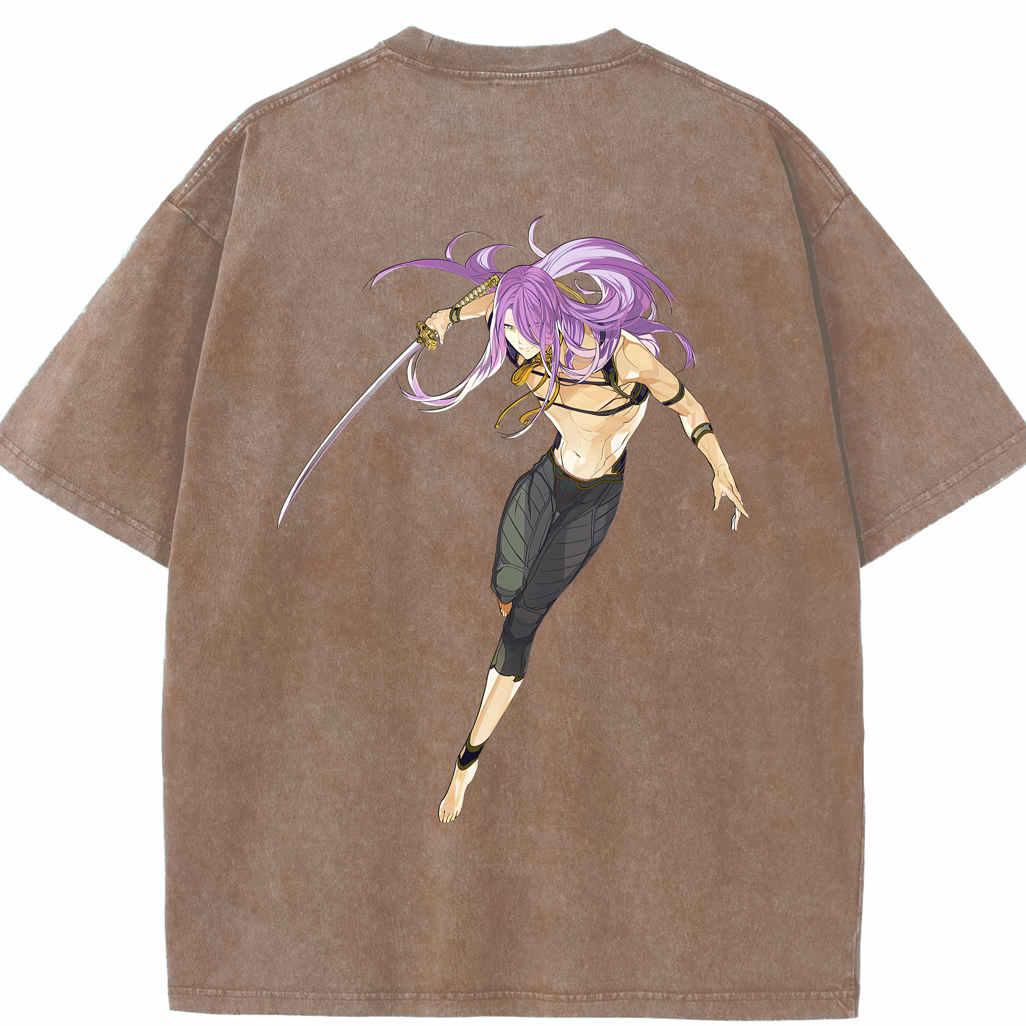 （画像用） 刀剣乱舞 Touken Ranbu 綿100% ヴィンテージ風 半袖Tシャツ（背面プリント）