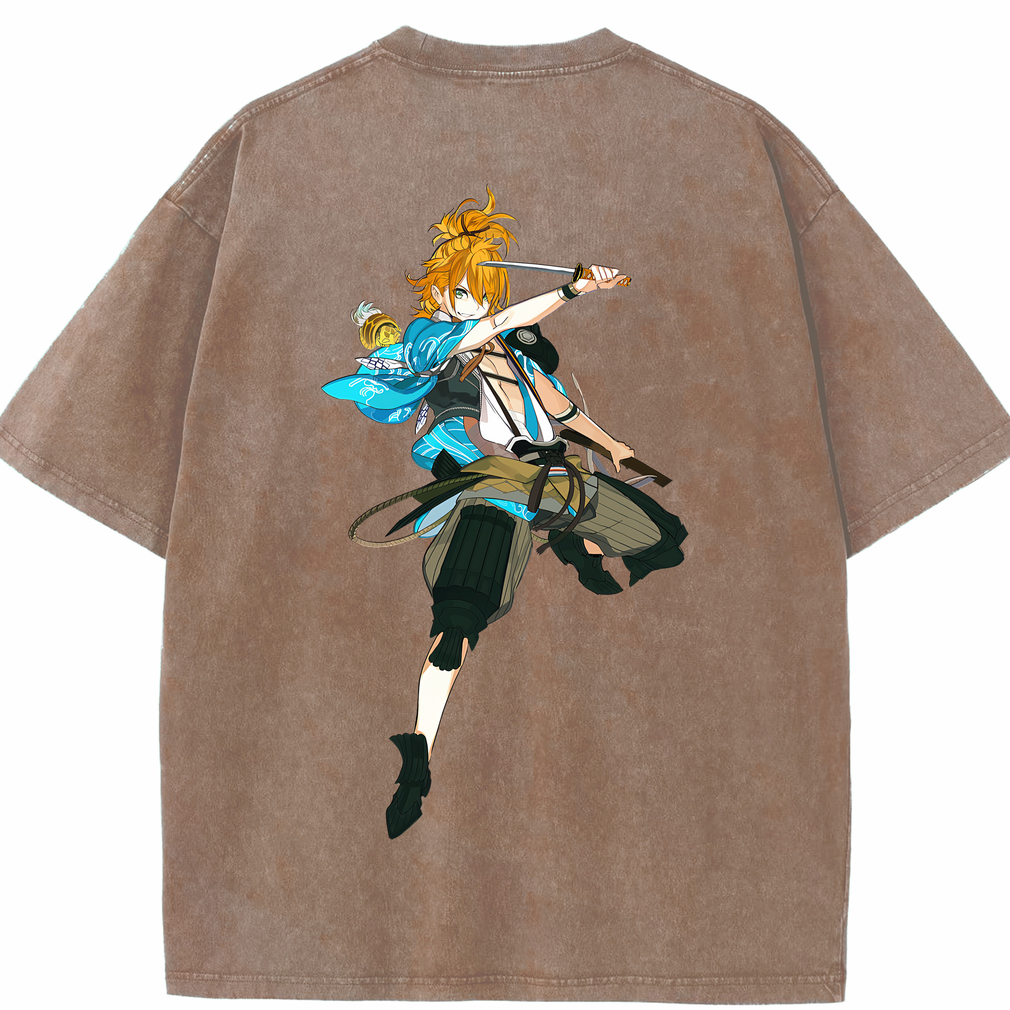 （画像用） 刀剣乱舞 Touken Ranbu 綿100% ヴィンテージ風 半袖Tシャツ（背面プリント）
