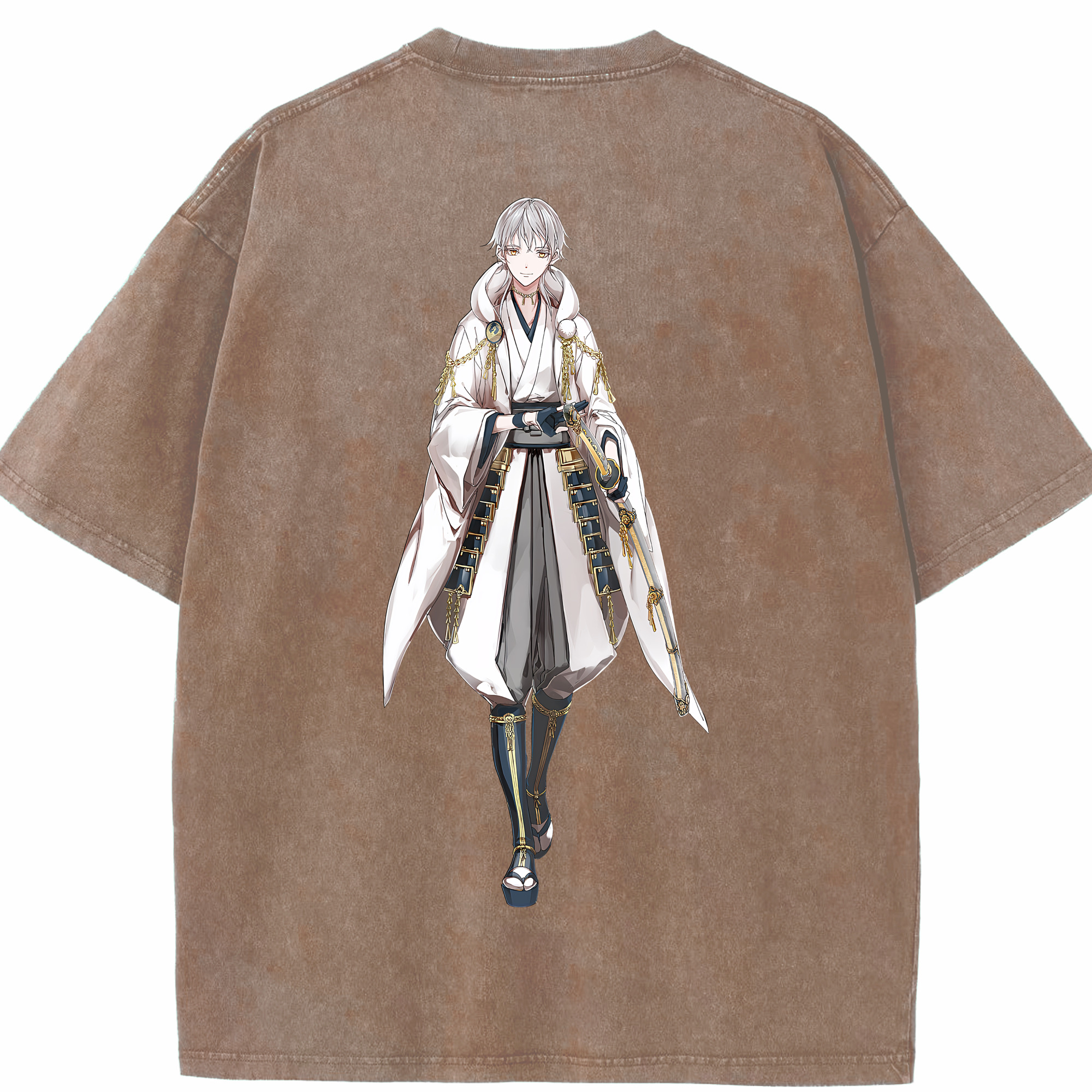 （画像用） 刀剣乱舞 Touken Ranbu 綿100% ヴィンテージ風 半袖Tシャツ（背面プリント）