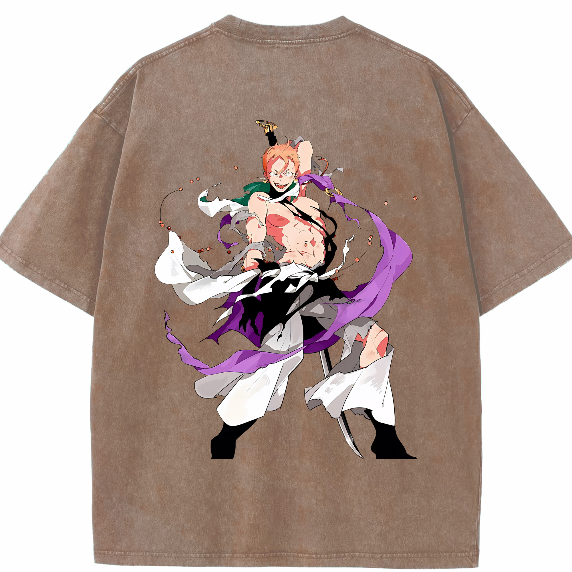 （画像用） 刀剣乱舞 Touken Ranbu 綿100% ヴィンテージ風 半袖Tシャツ（背面プリント）