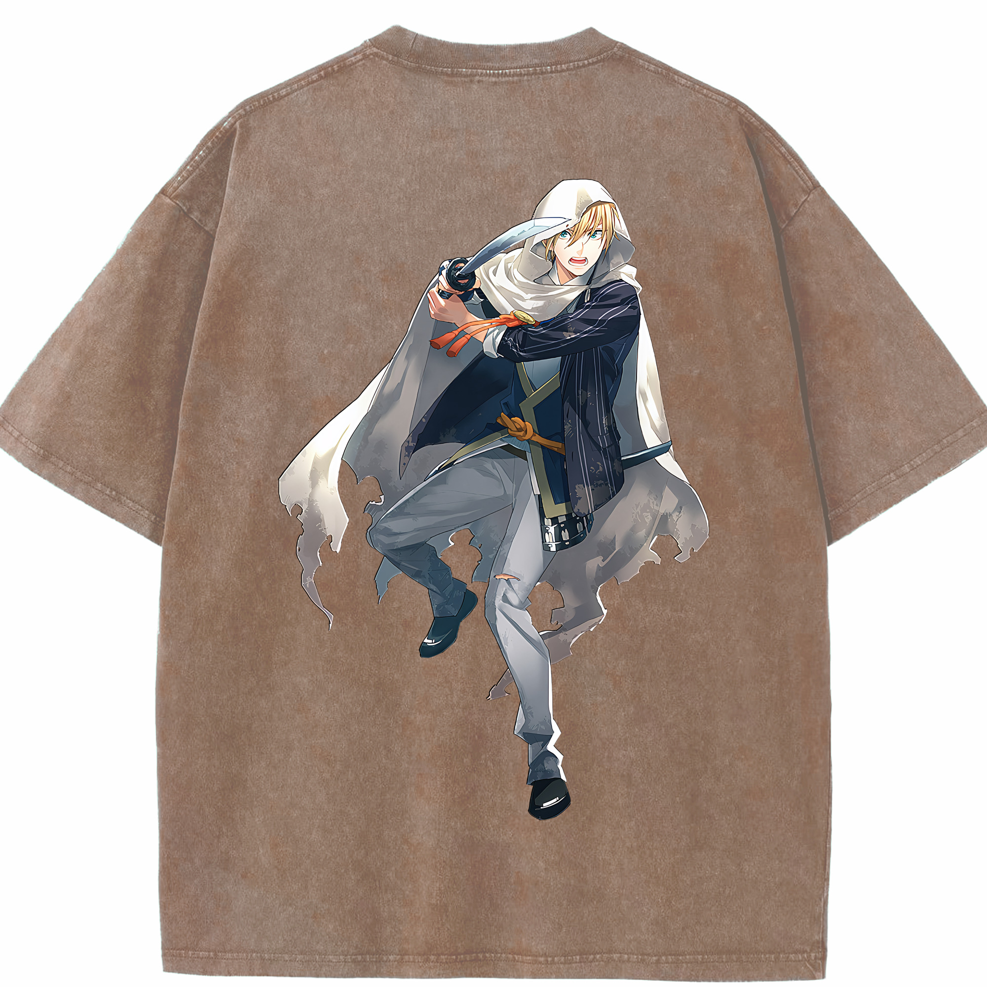 （画像用） 刀剣乱舞 Touken Ranbu 綿100% ヴィンテージ風 半袖Tシャツ（背面プリント）