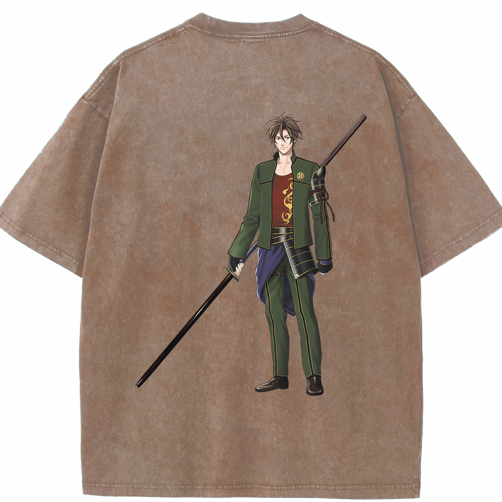 （画像用） 刀剣乱舞 Touken Ranbu 綿100% ヴィンテージ風 半袖Tシャツ（背面プリント）