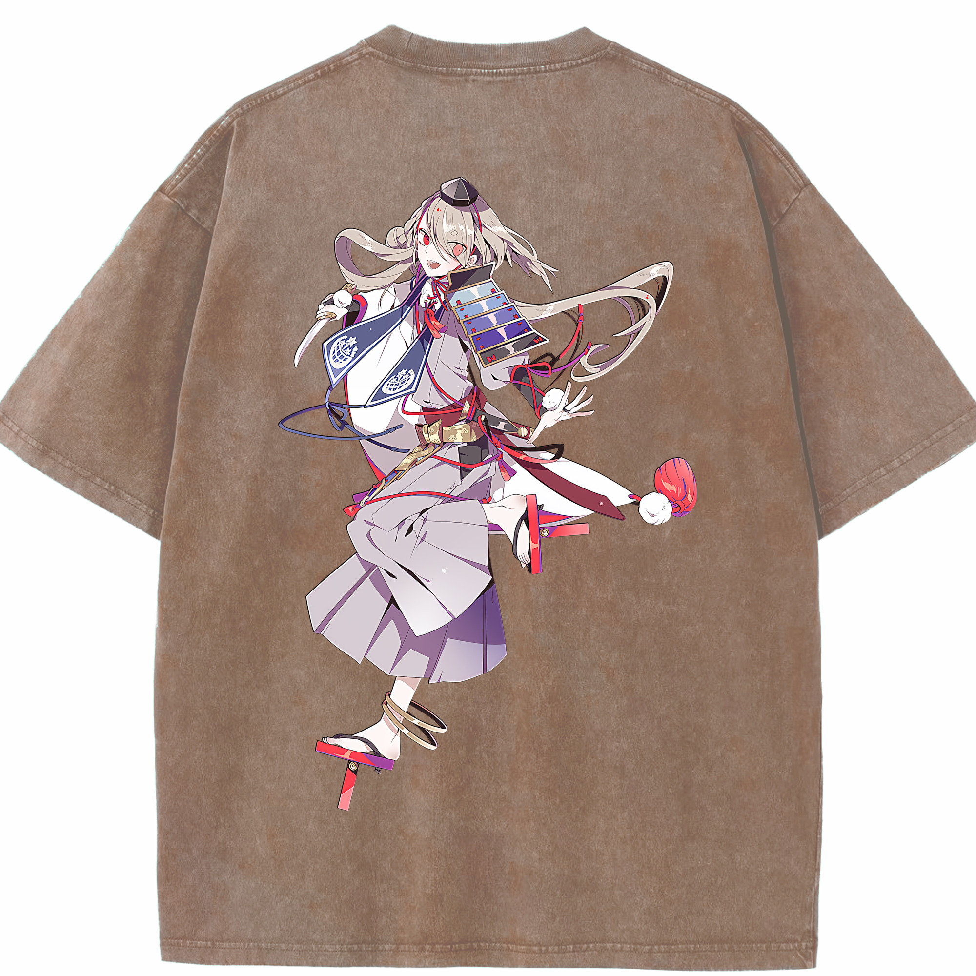 （画像用） 刀剣乱舞 Touken Ranbu 綿100% ヴィンテージ風 半袖Tシャツ（背面プリント）