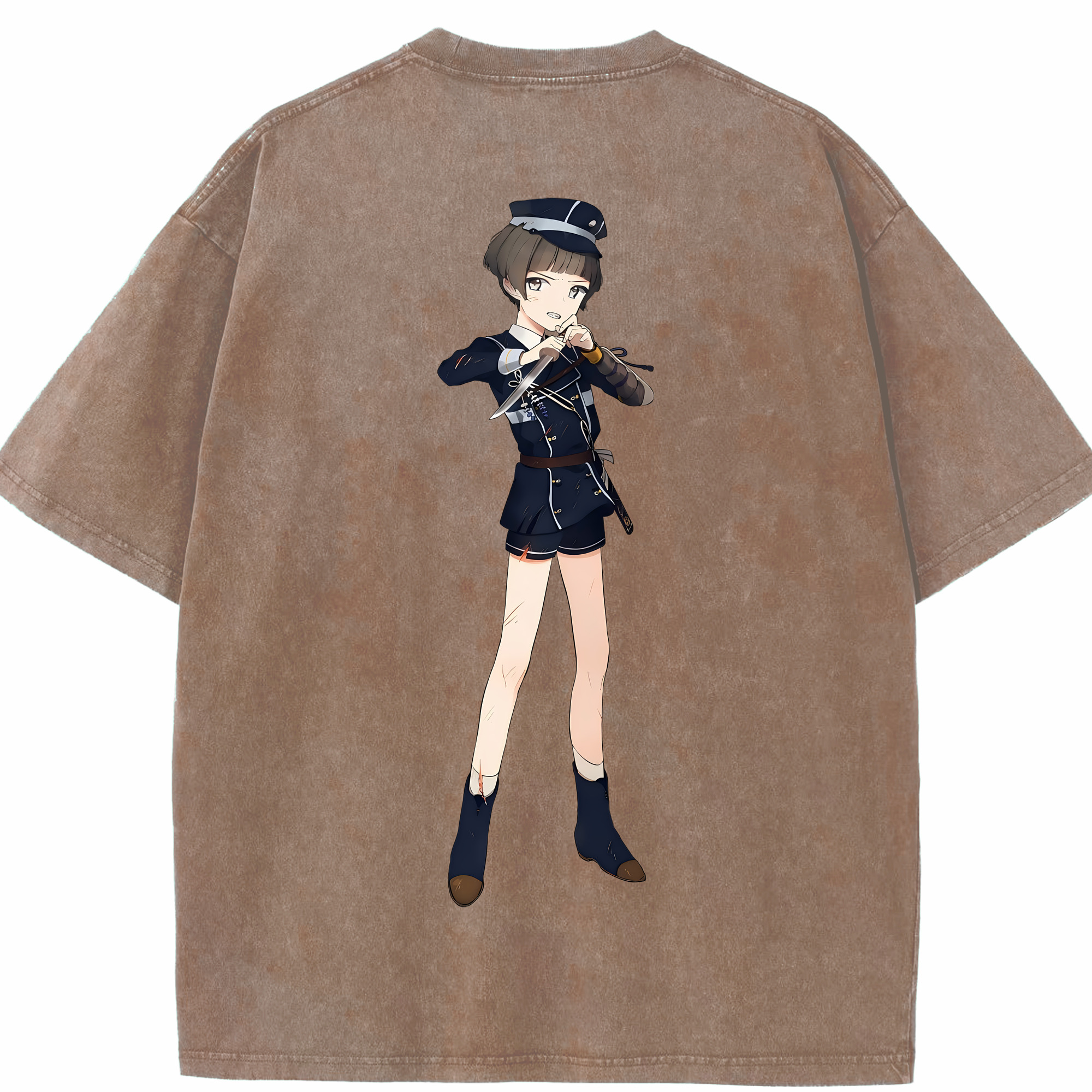 （画像用） 刀剣乱舞 Touken Ranbu 綿100% ヴィンテージ風 半袖Tシャツ（背面プリント）