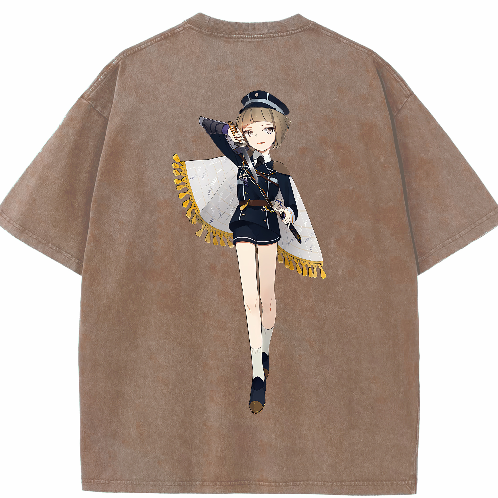 （画像用） 刀剣乱舞 Touken Ranbu 綿100% ヴィンテージ風 半袖Tシャツ（背面プリント）