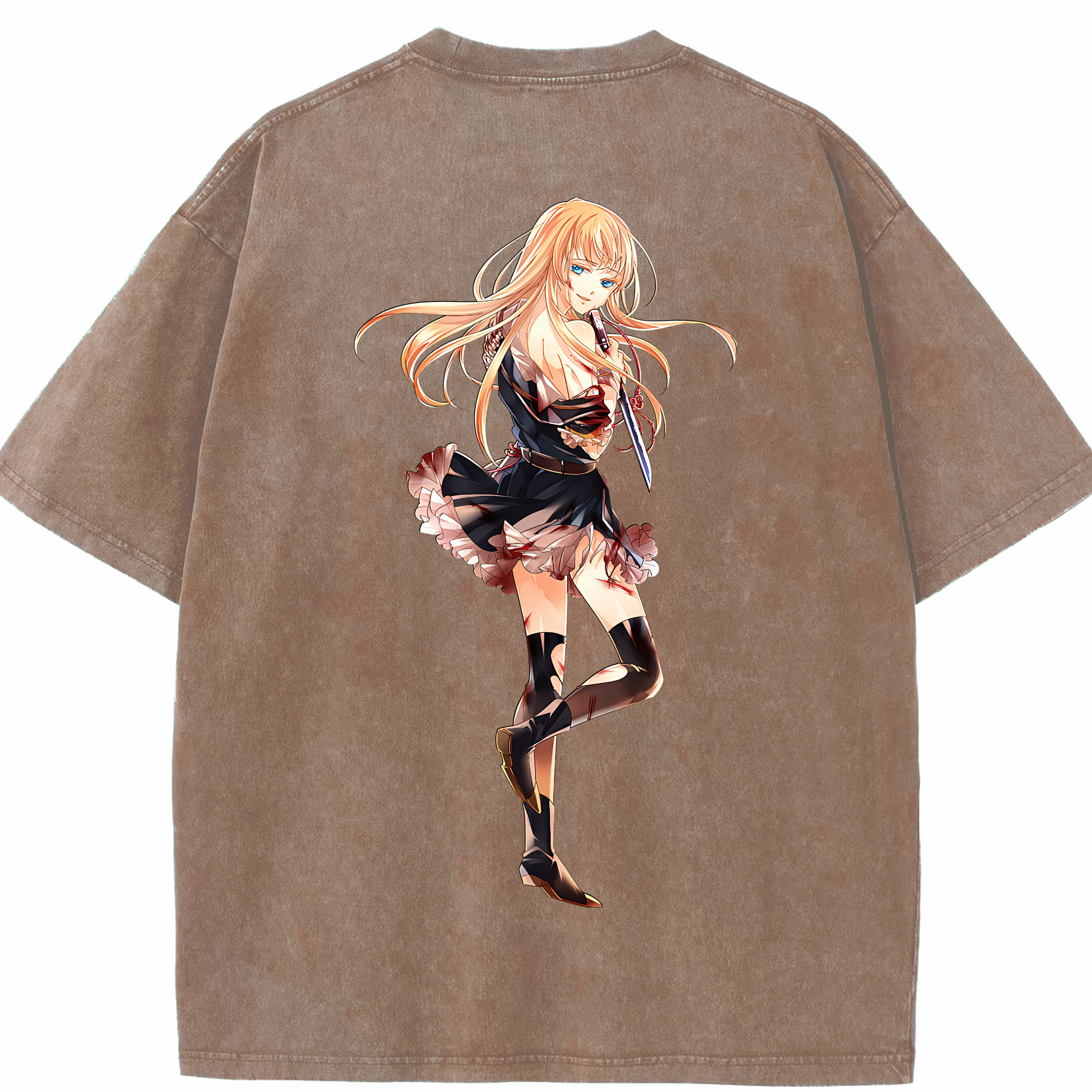 （画像用） 刀剣乱舞 Touken Ranbu 綿100% ヴィンテージ風 半袖Tシャツ（背面プリント）