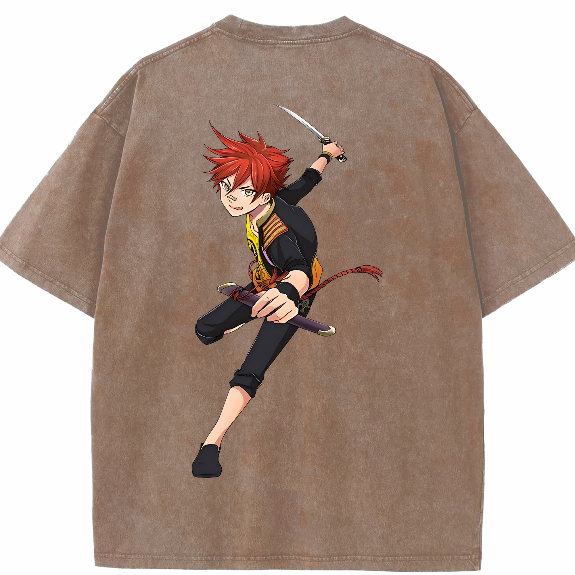 （画像用） 刀剣乱舞 Touken Ranbu 綿100% ヴィンテージ風 半袖Tシャツ（背面プリント）