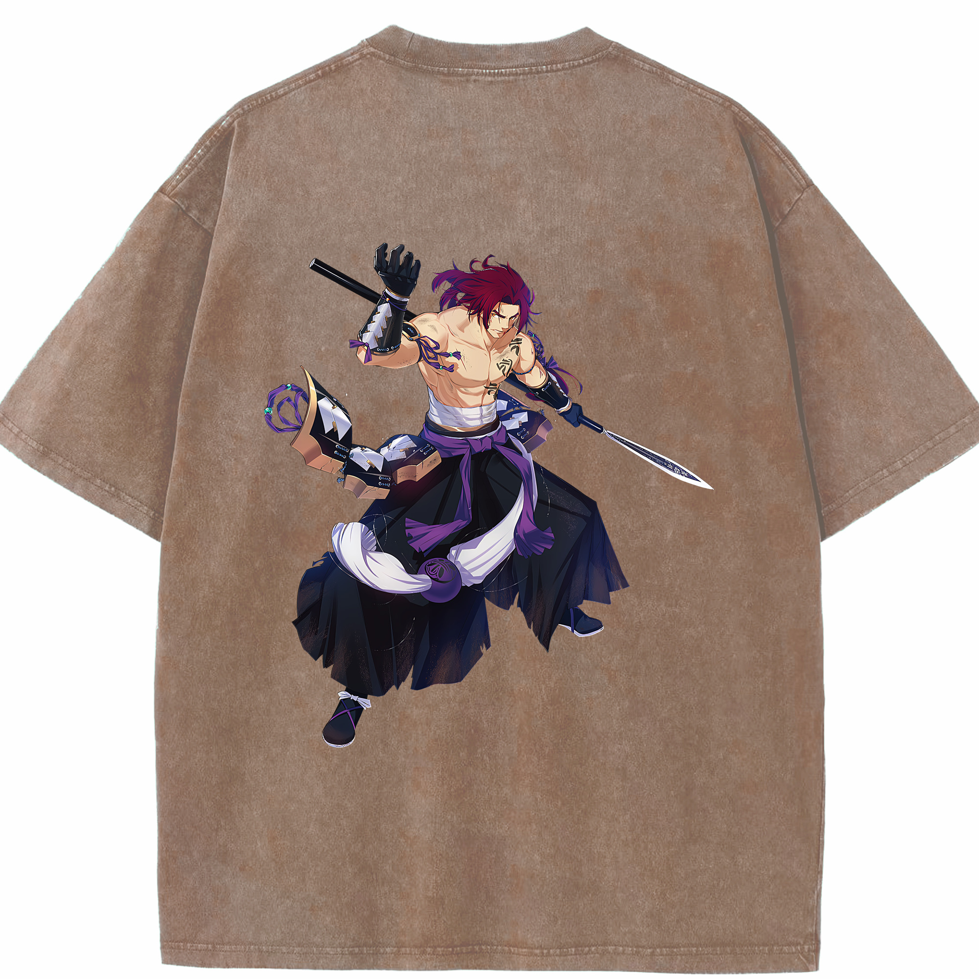 （画像用） 刀剣乱舞 Touken Ranbu 綿100% ヴィンテージ風 半袖Tシャツ（背面プリント）