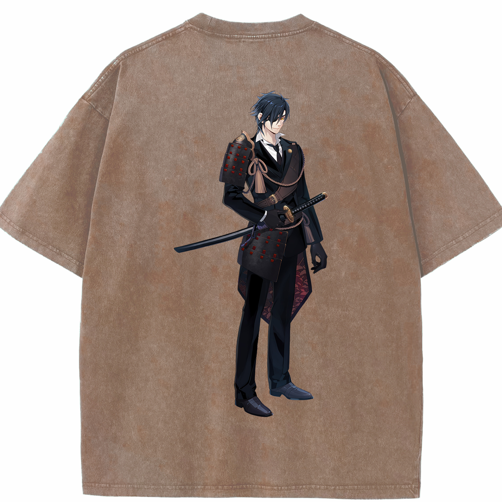 （画像用） 刀剣乱舞 Touken Ranbu 綿100% ヴィンテージ風 半袖Tシャツ（背面プリント）