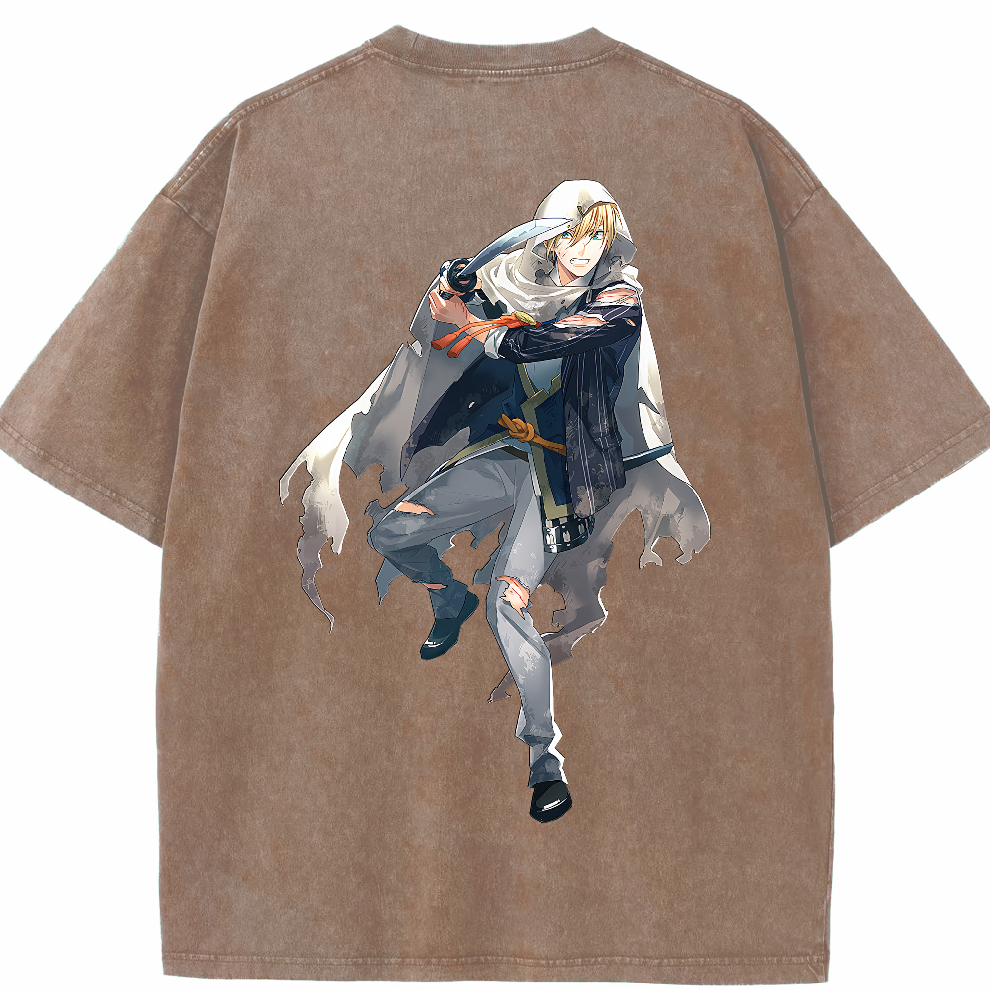 （画像用） 刀剣乱舞 Touken Ranbu 綿100% ヴィンテージ風 半袖Tシャツ（背面プリント）