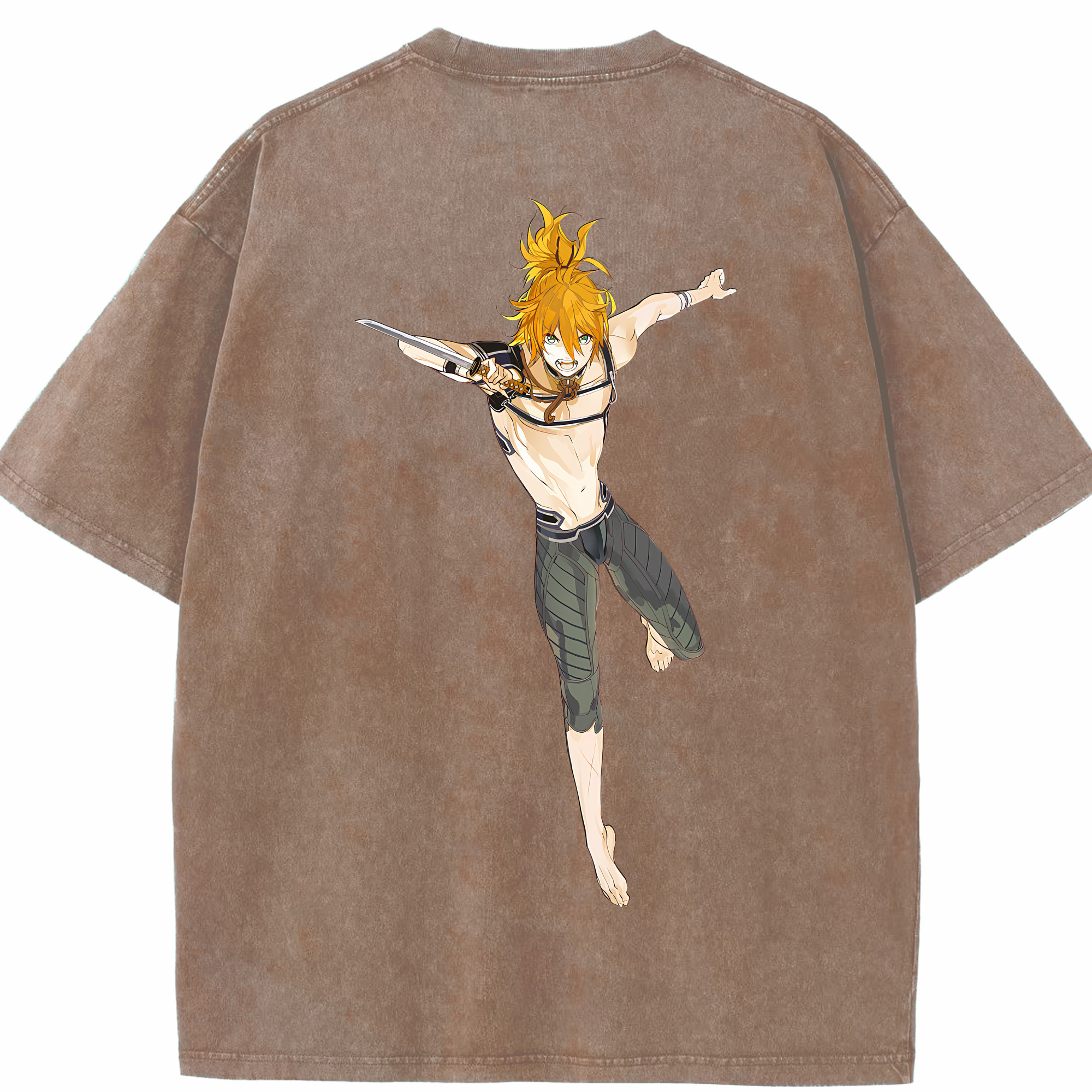 （画像用） 刀剣乱舞 Touken Ranbu 綿100% ヴィンテージ風 半袖Tシャツ（背面プリント）