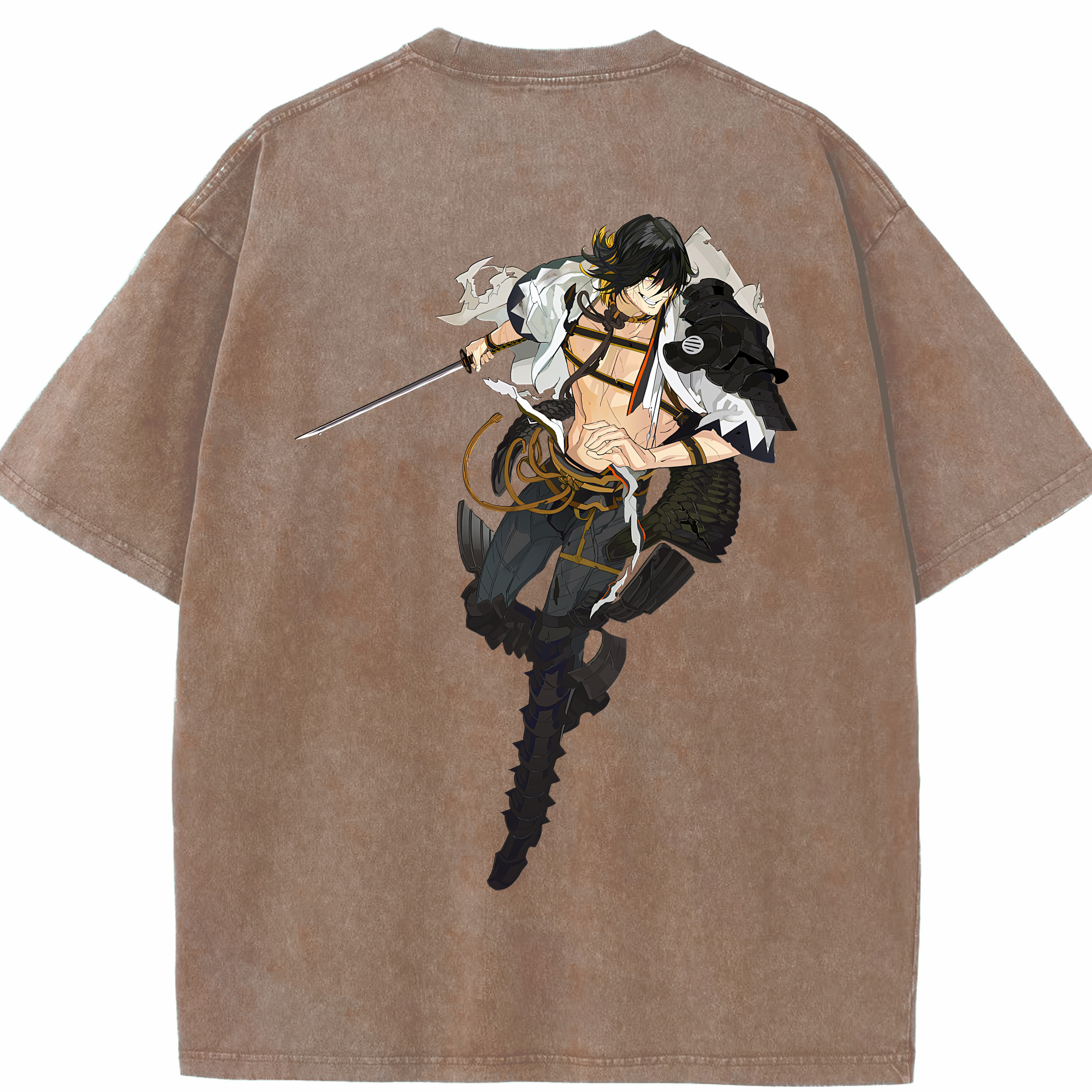 （画像用） 刀剣乱舞 Touken Ranbu 綿100% ヴィンテージ風 半袖Tシャツ（背面プリント）