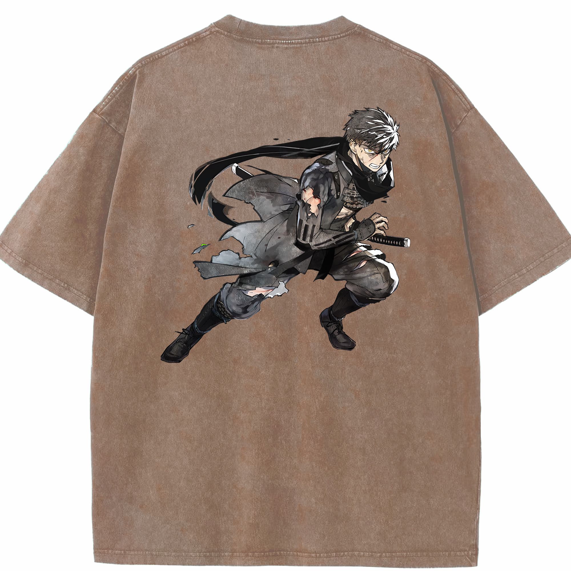 （画像用） 刀剣乱舞 Touken Ranbu 綿100% ヴィンテージ風 半袖Tシャツ（背面プリント）