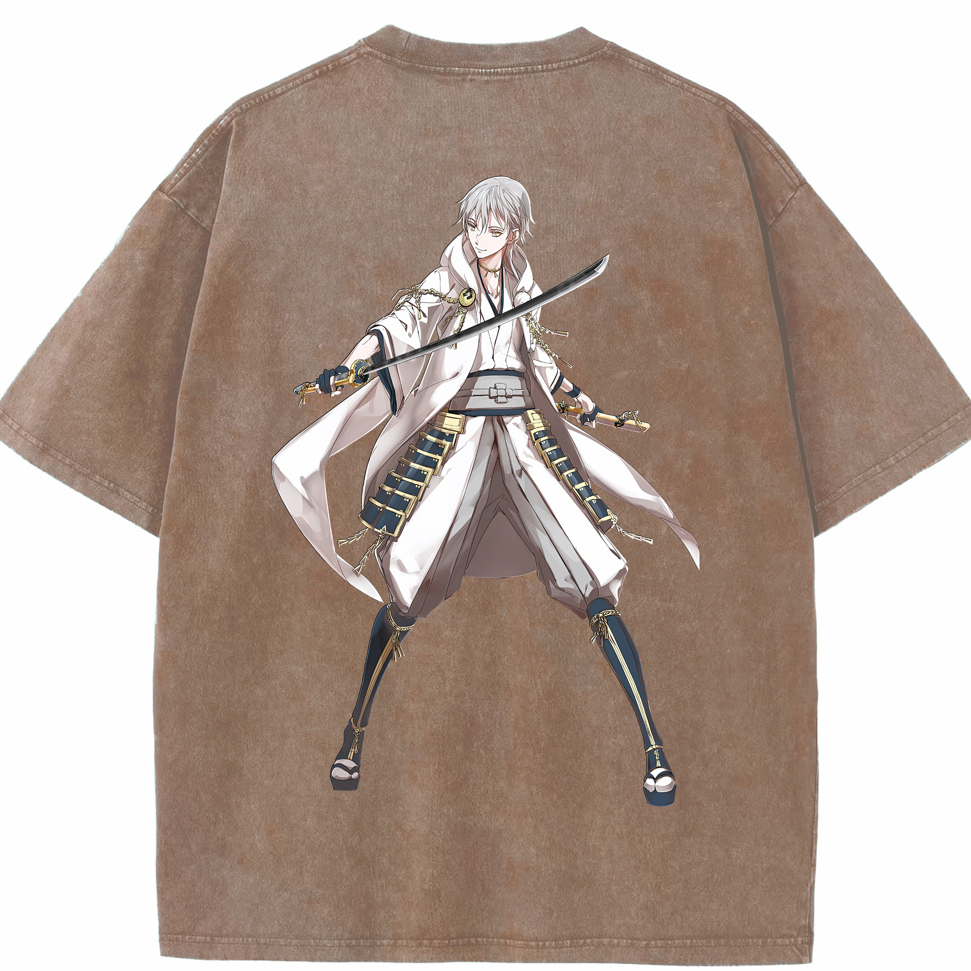（画像用） 刀剣乱舞 Touken Ranbu 綿100% ヴィンテージ風 半袖Tシャツ（背面プリント）