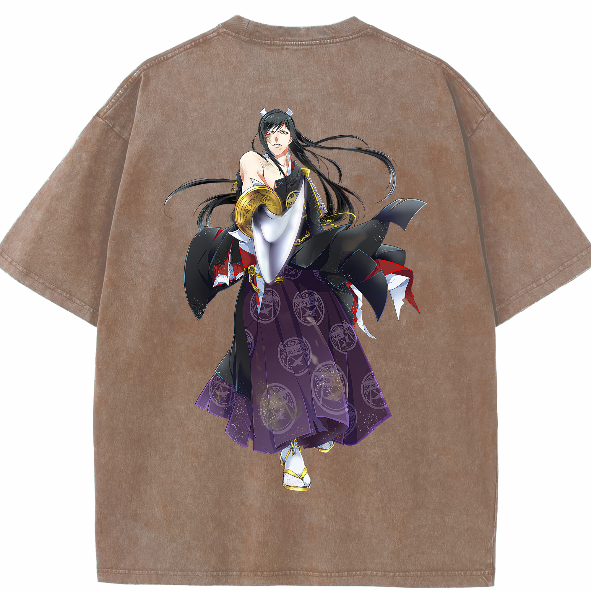 （画像用） 刀剣乱舞 Touken Ranbu 綿100% ヴィンテージ風 半袖Tシャツ（背面プリント）