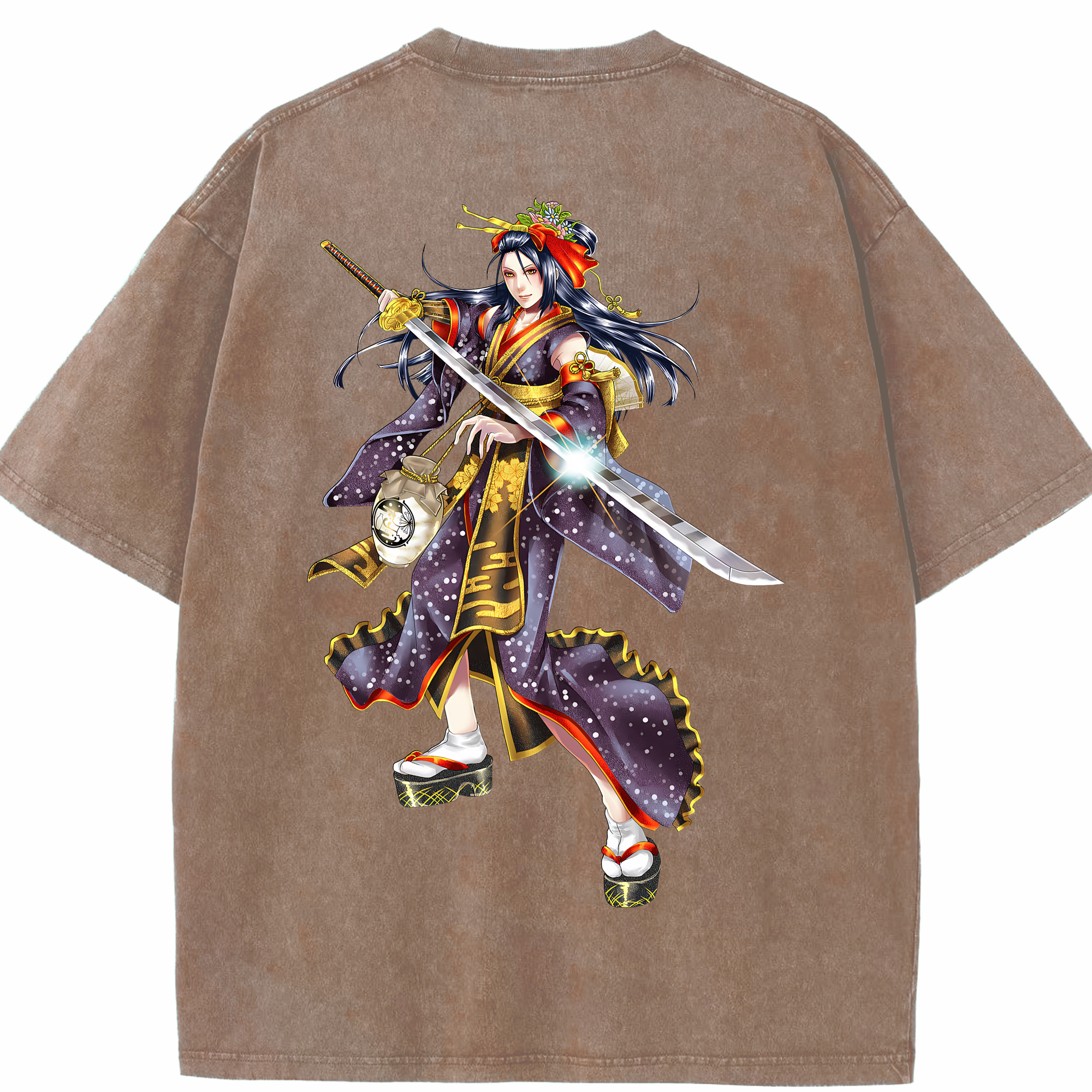 （画像用） 刀剣乱舞 Touken Ranbu 綿100% ヴィンテージ風 半袖Tシャツ（背面プリント）