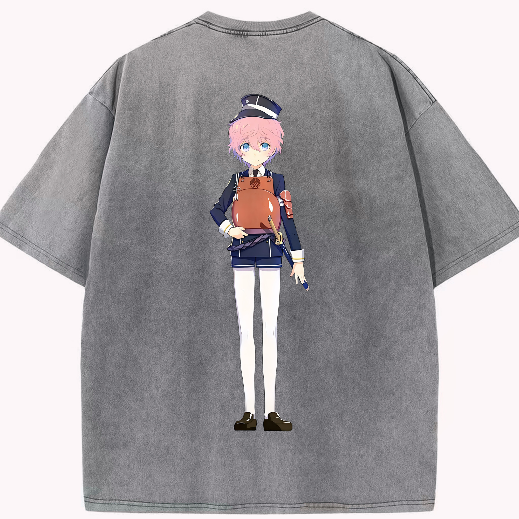 （画像用） 刀剣乱舞 Touken Ranbu 綿100% ヴィンテージ風 半袖Tシャツ（背面プリント）
