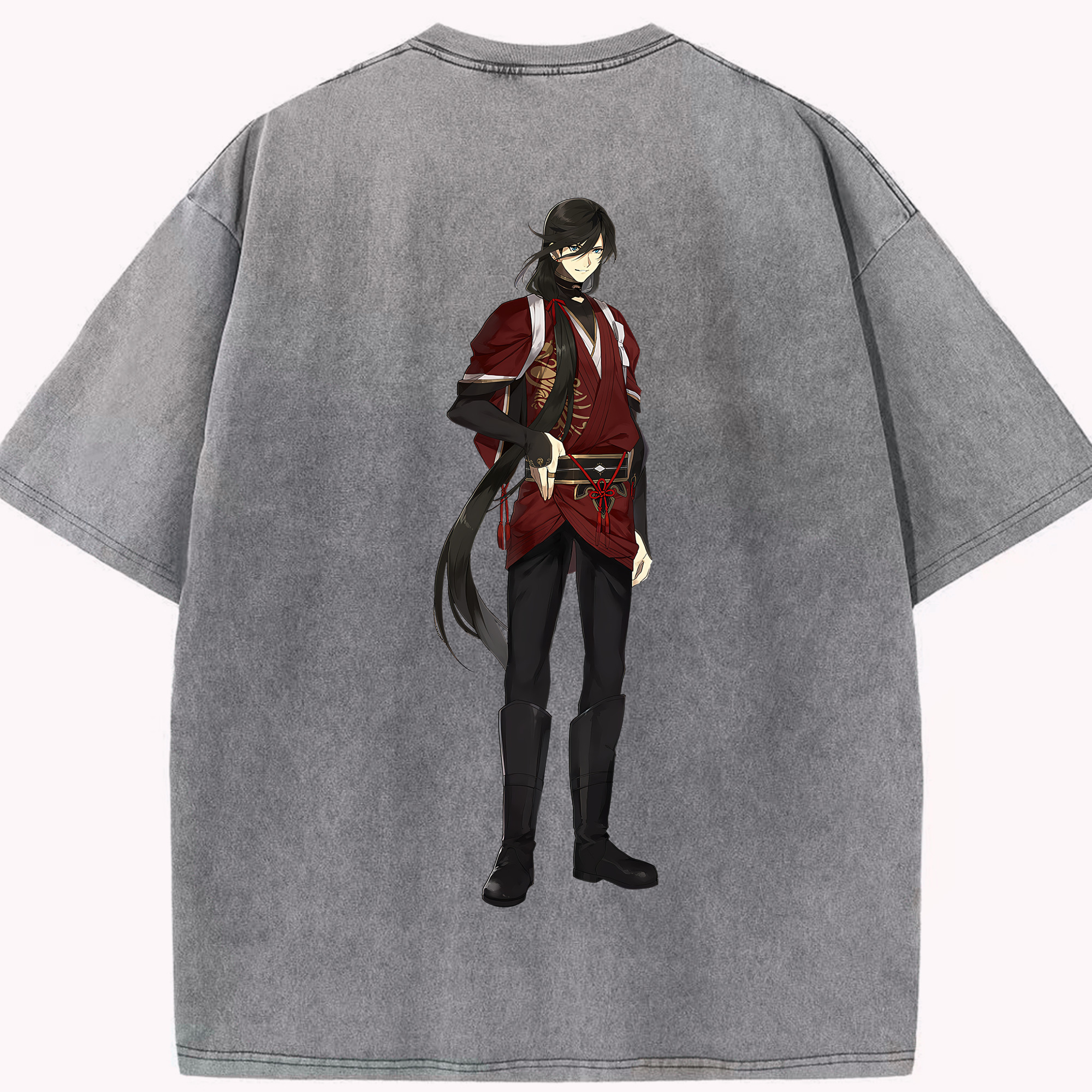 （画像用） 刀剣乱舞 Touken Ranbu 綿100% ヴィンテージ風 半袖Tシャツ（背面プリント）