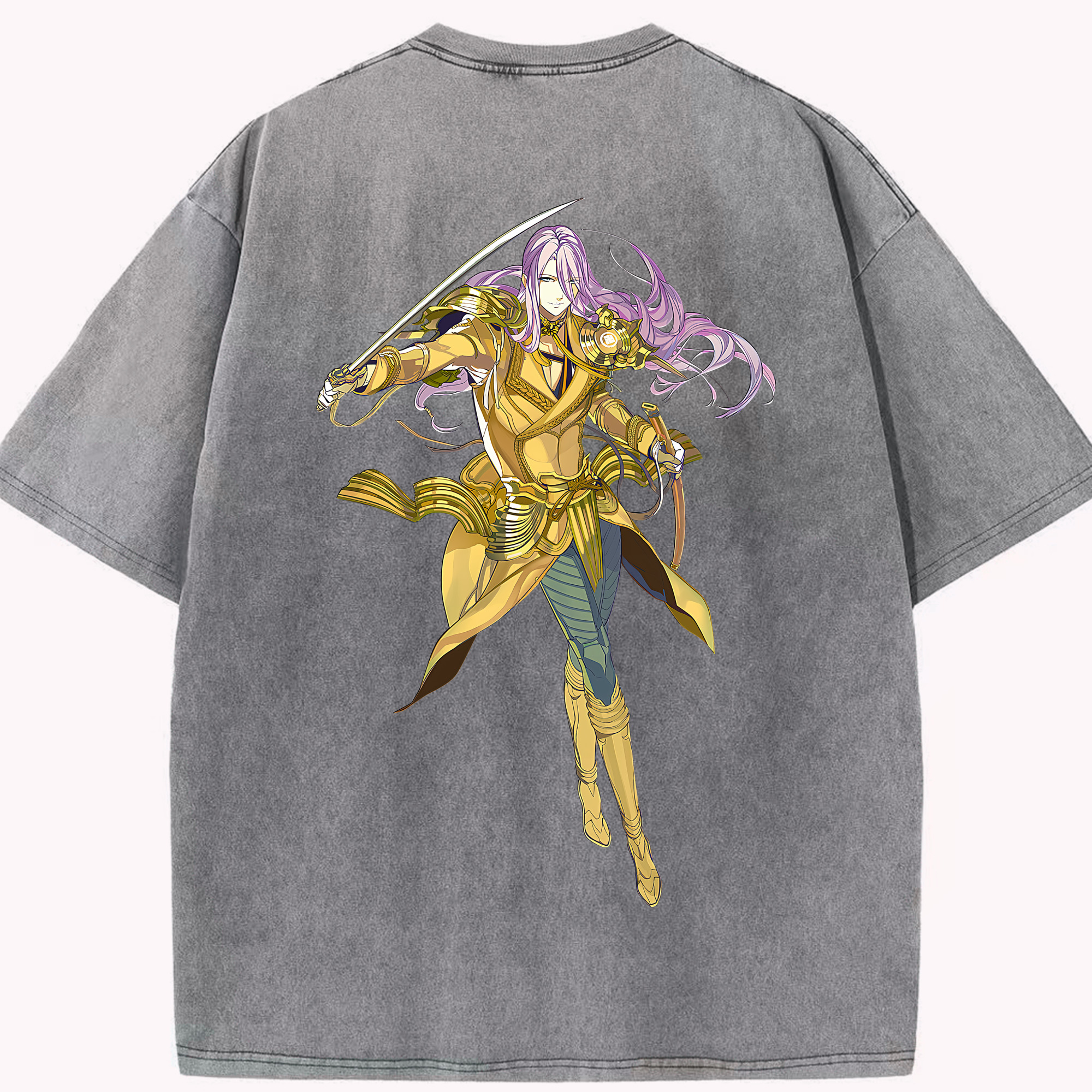 （画像用） 刀剣乱舞 Touken Ranbu 綿100% ヴィンテージ風 半袖Tシャツ（背面プリント）