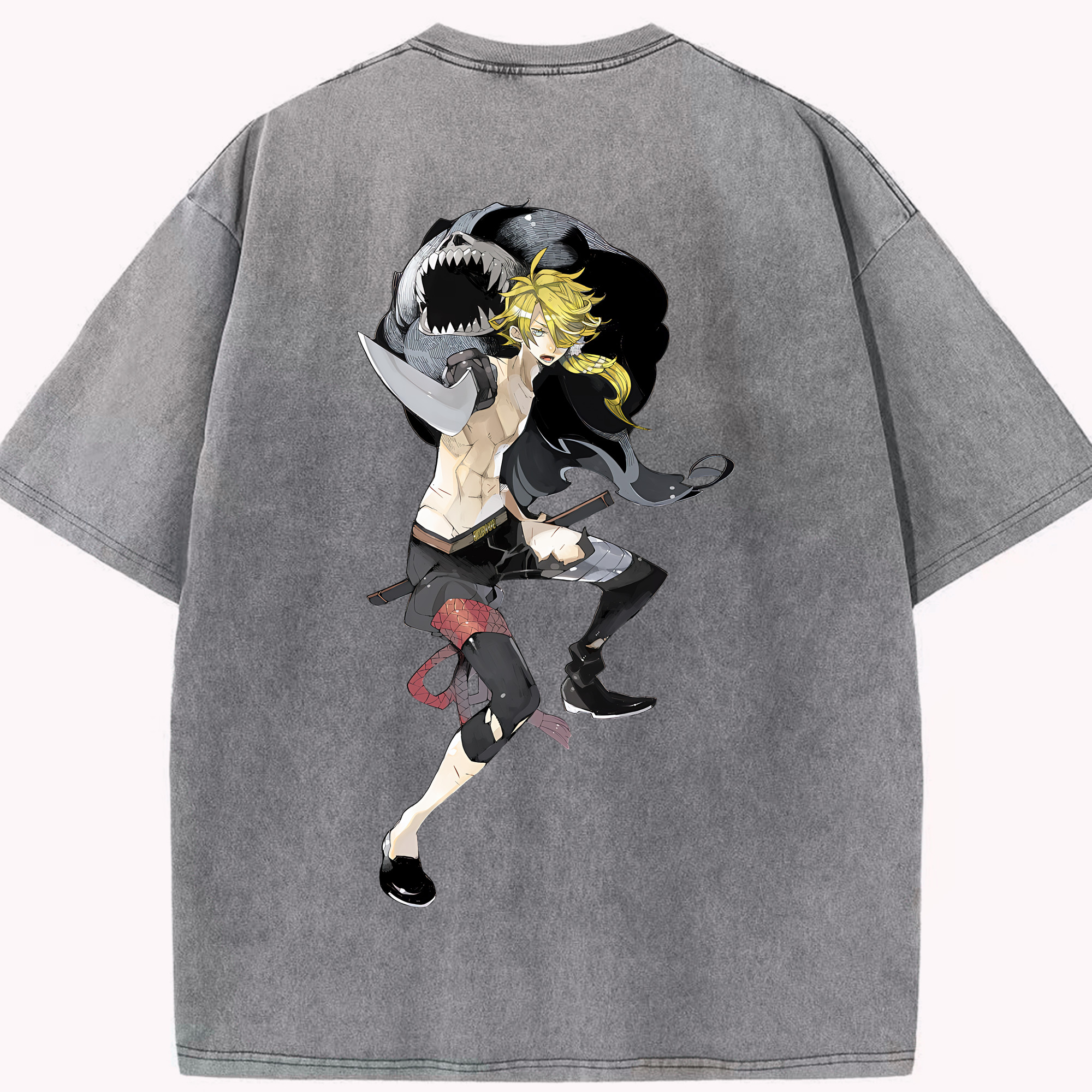 （画像用） 刀剣乱舞 Touken Ranbu 綿100% ヴィンテージ風 半袖Tシャツ（背面プリント）