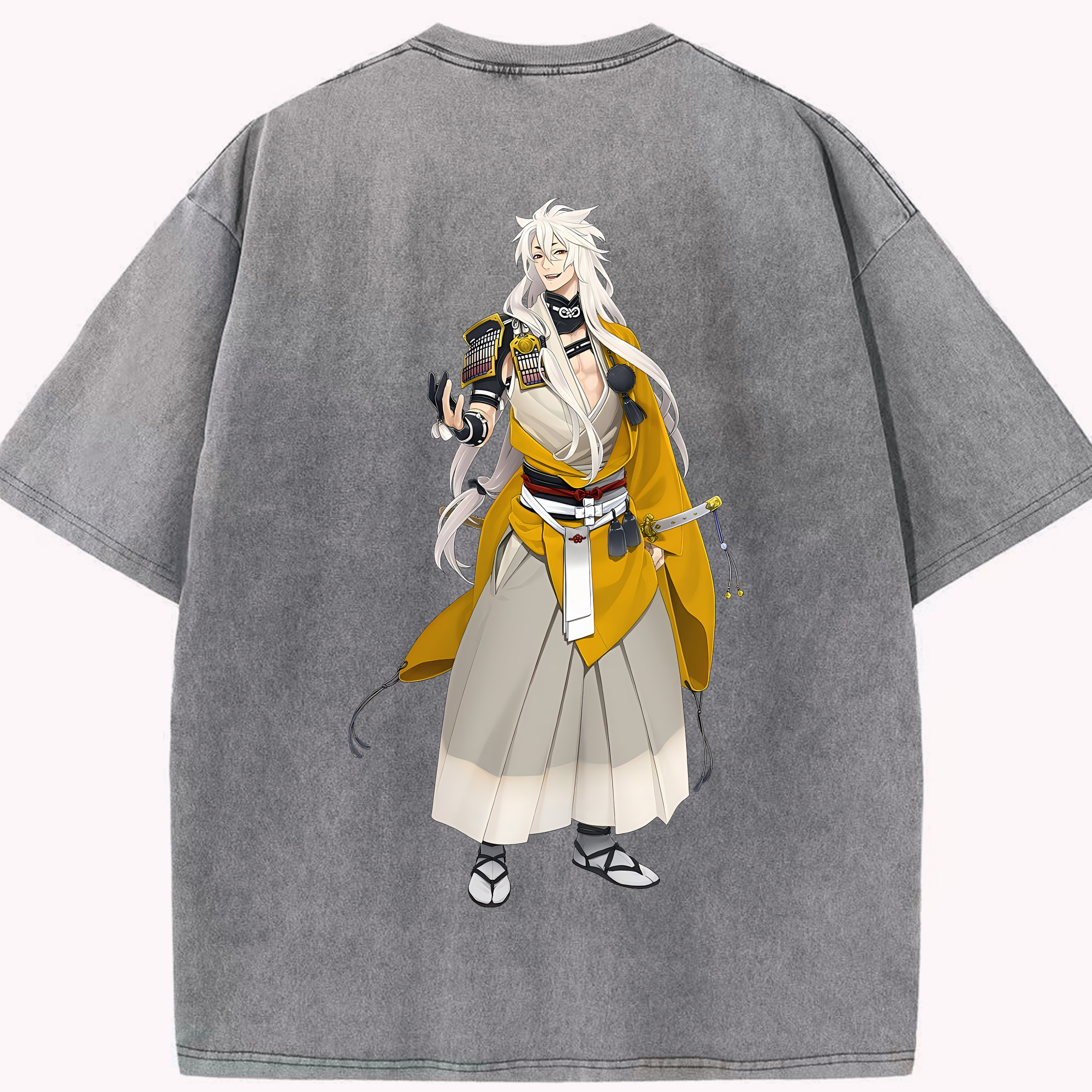 （画像用） 刀剣乱舞 Touken Ranbu 綿100% ヴィンテージ風 半袖Tシャツ（背面プリント）