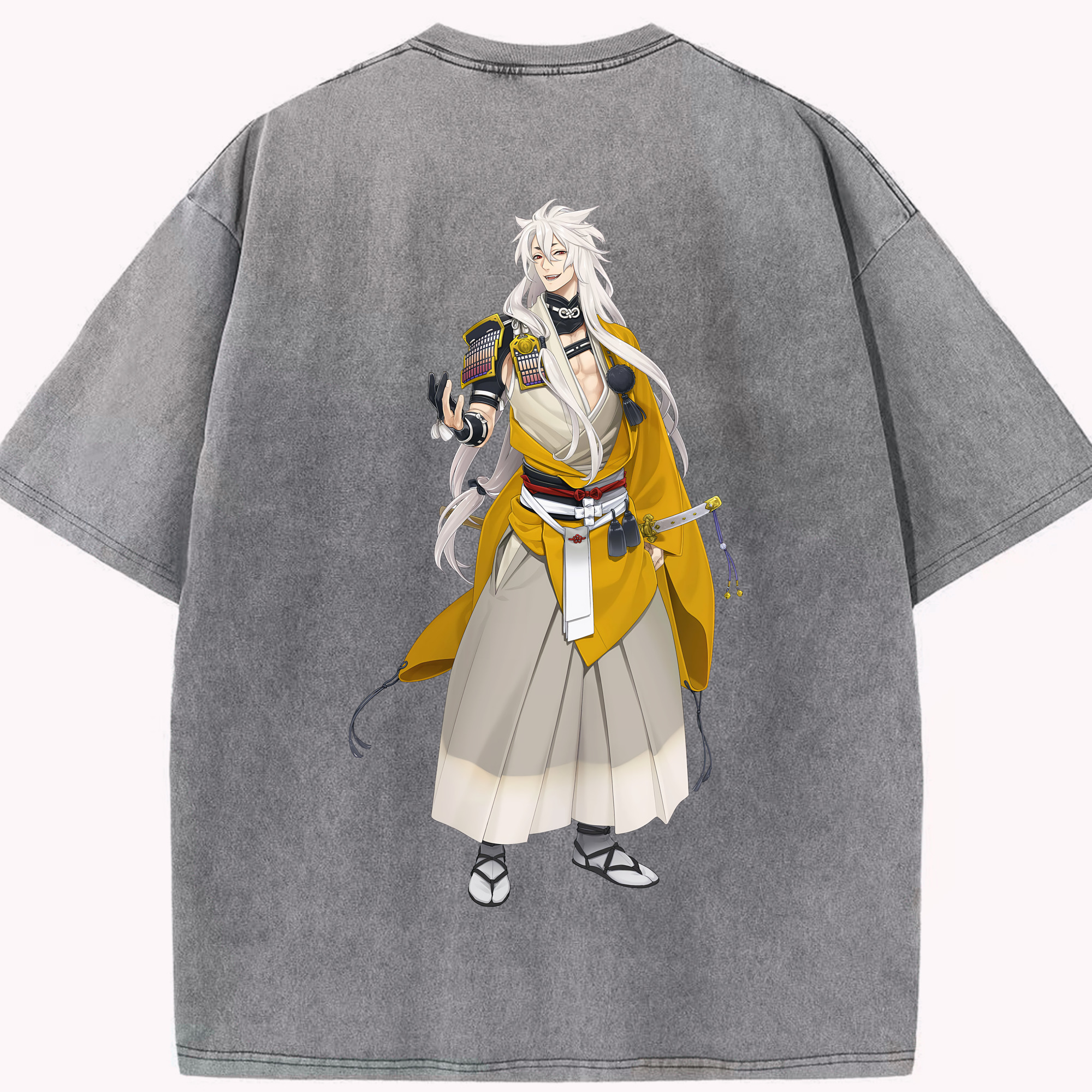 （画像用） 刀剣乱舞 Touken Ranbu 綿100% ヴィンテージ風 半袖Tシャツ（背面プリント）