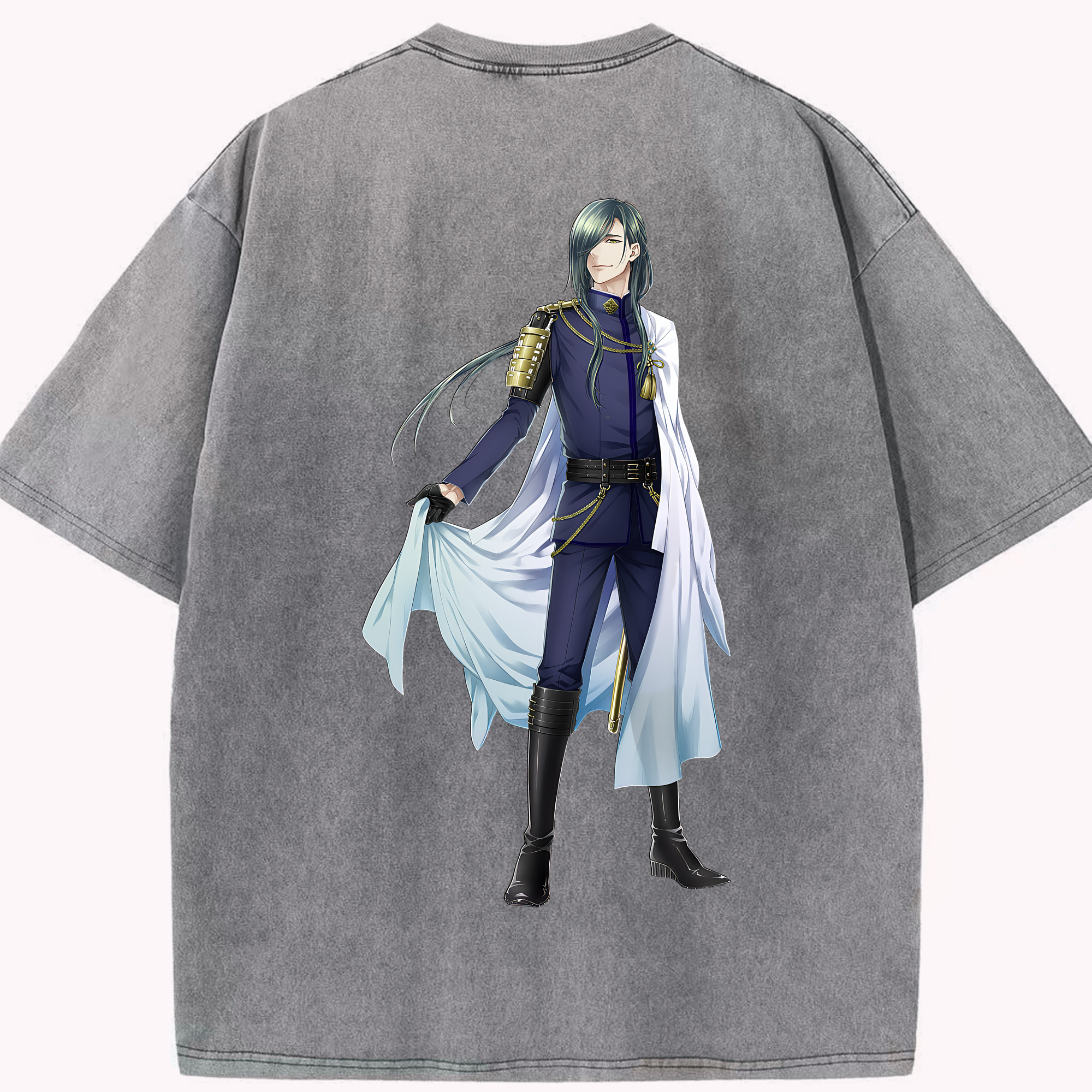 （画像用） 刀剣乱舞 Touken Ranbu 綿100% ヴィンテージ風 半袖Tシャツ（背面プリント）