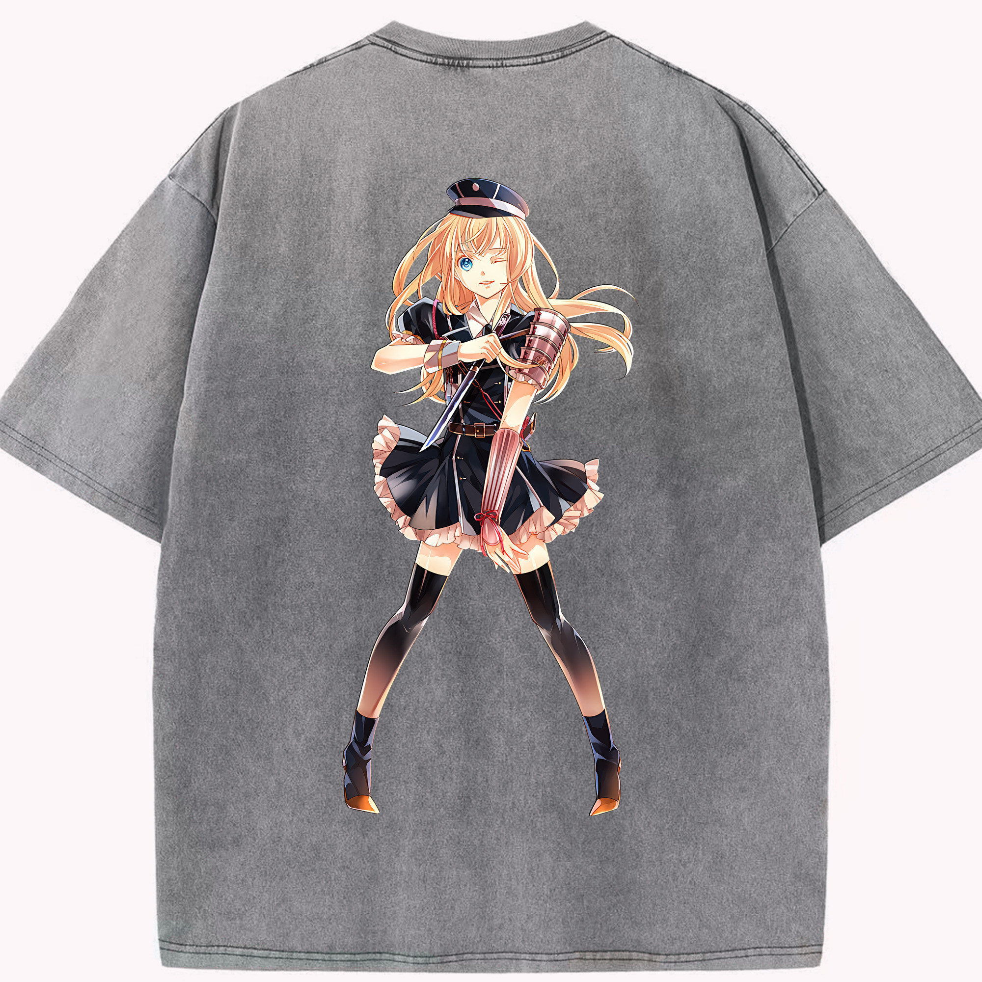 （画像用） 刀剣乱舞 Touken Ranbu 綿100% ヴィンテージ風 半袖Tシャツ（背面プリント）