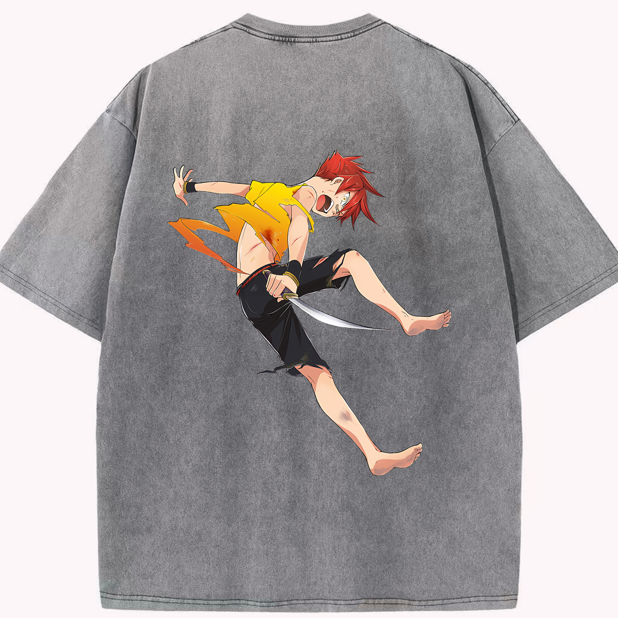 （画像用） 刀剣乱舞 Touken Ranbu 綿100% ヴィンテージ風 半袖Tシャツ（背面プリント）