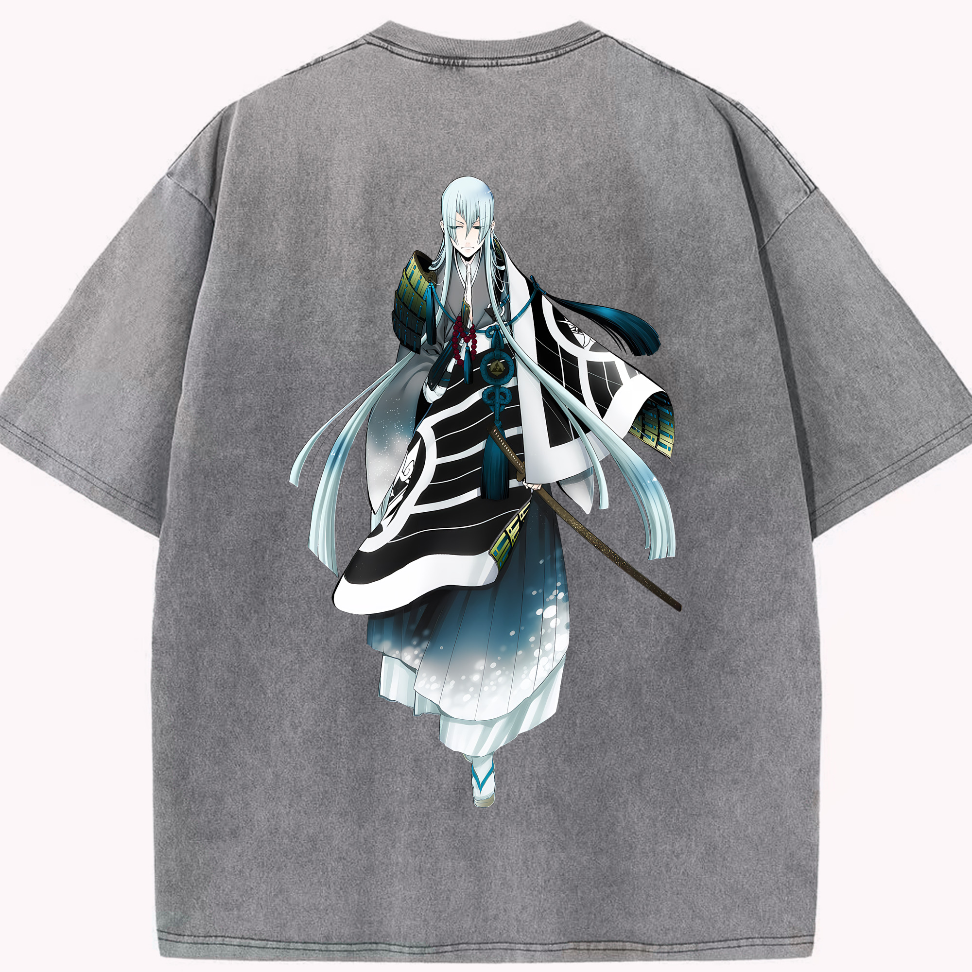 （画像用） 刀剣乱舞 Touken Ranbu 綿100% ヴィンテージ風 半袖Tシャツ（背面プリント）
